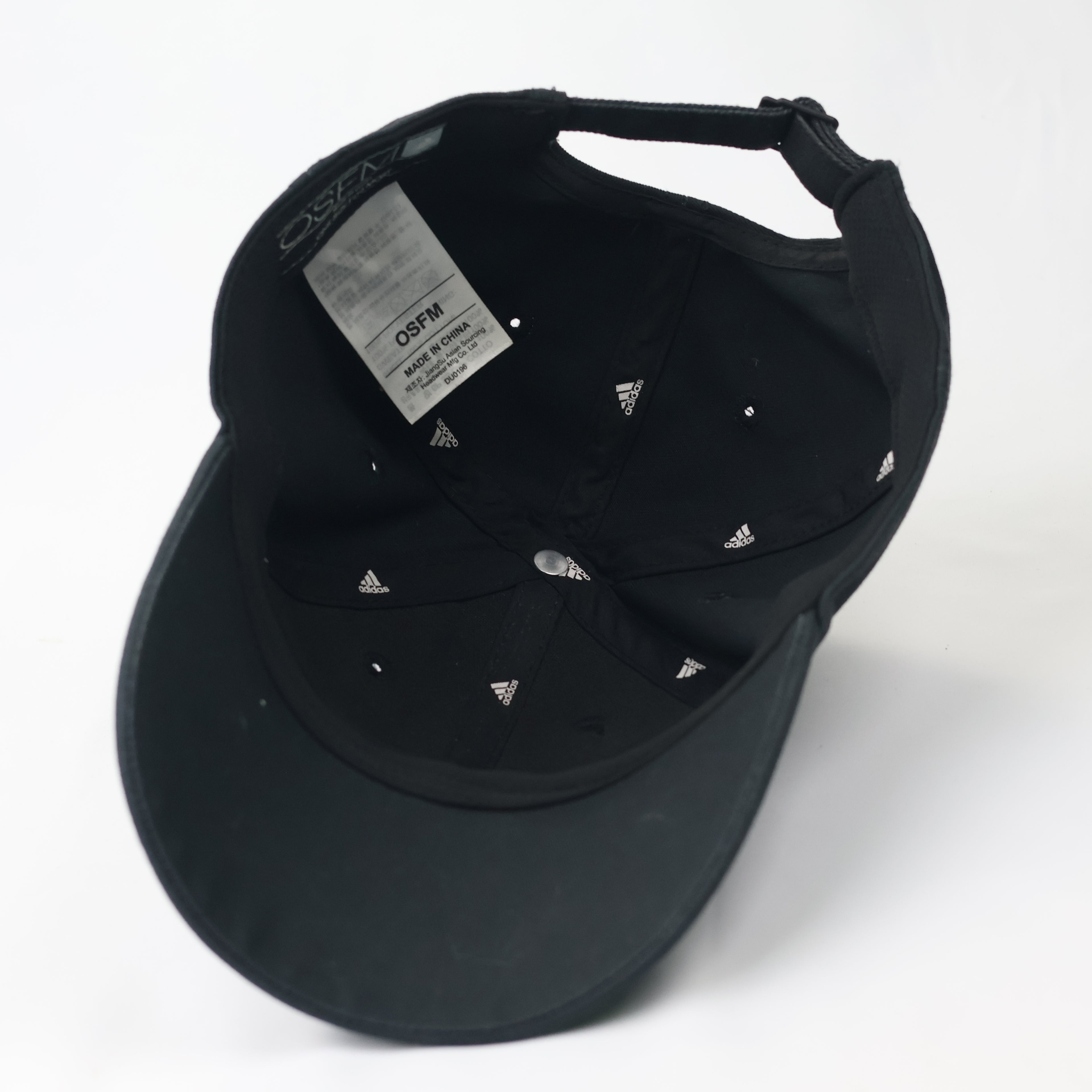 Authentic Adidas 3-Stripe Embroidered Black Thrifted Baseball Cap
