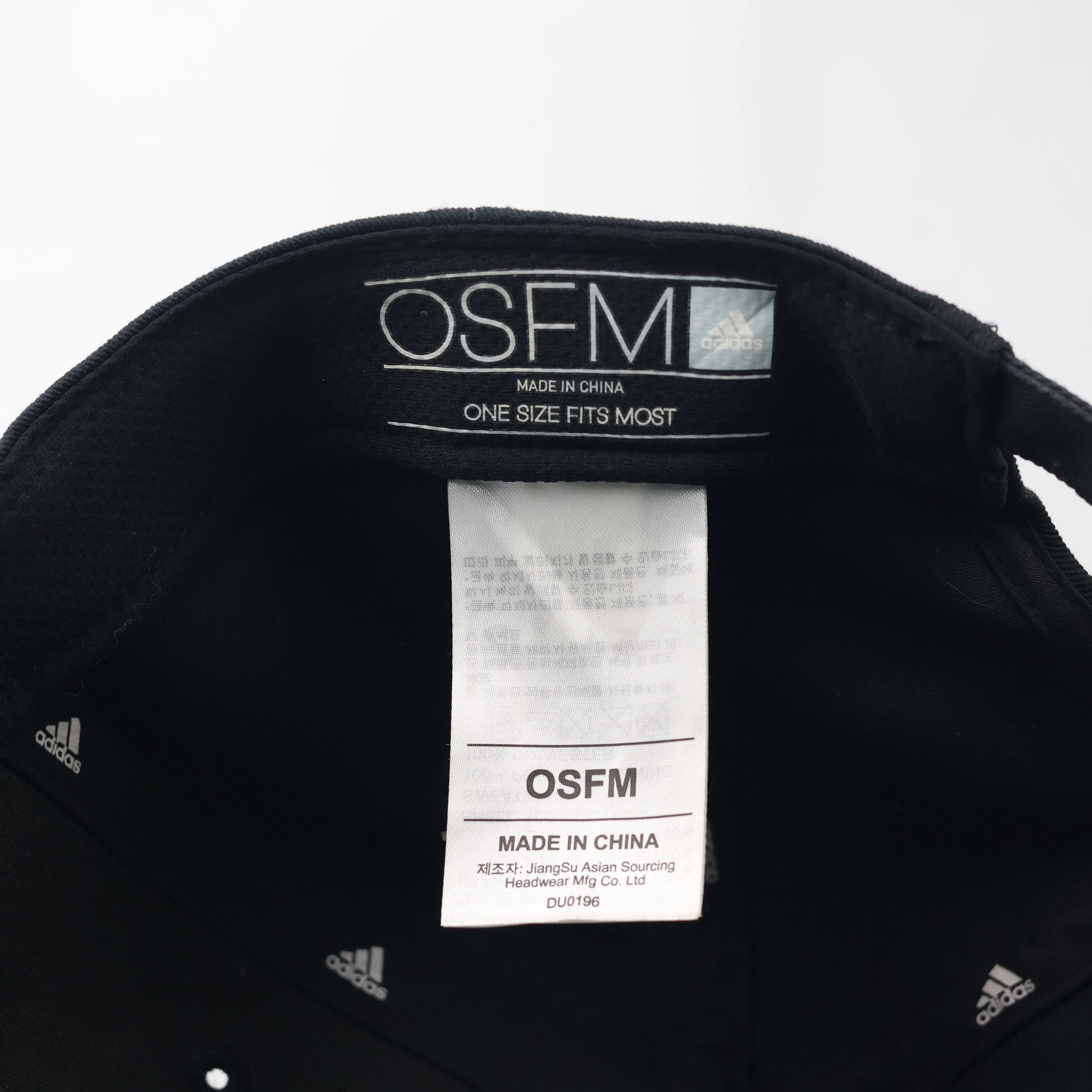 Authentic Adidas 3-Stripe Embroidered Black Thrifted Baseball Cap