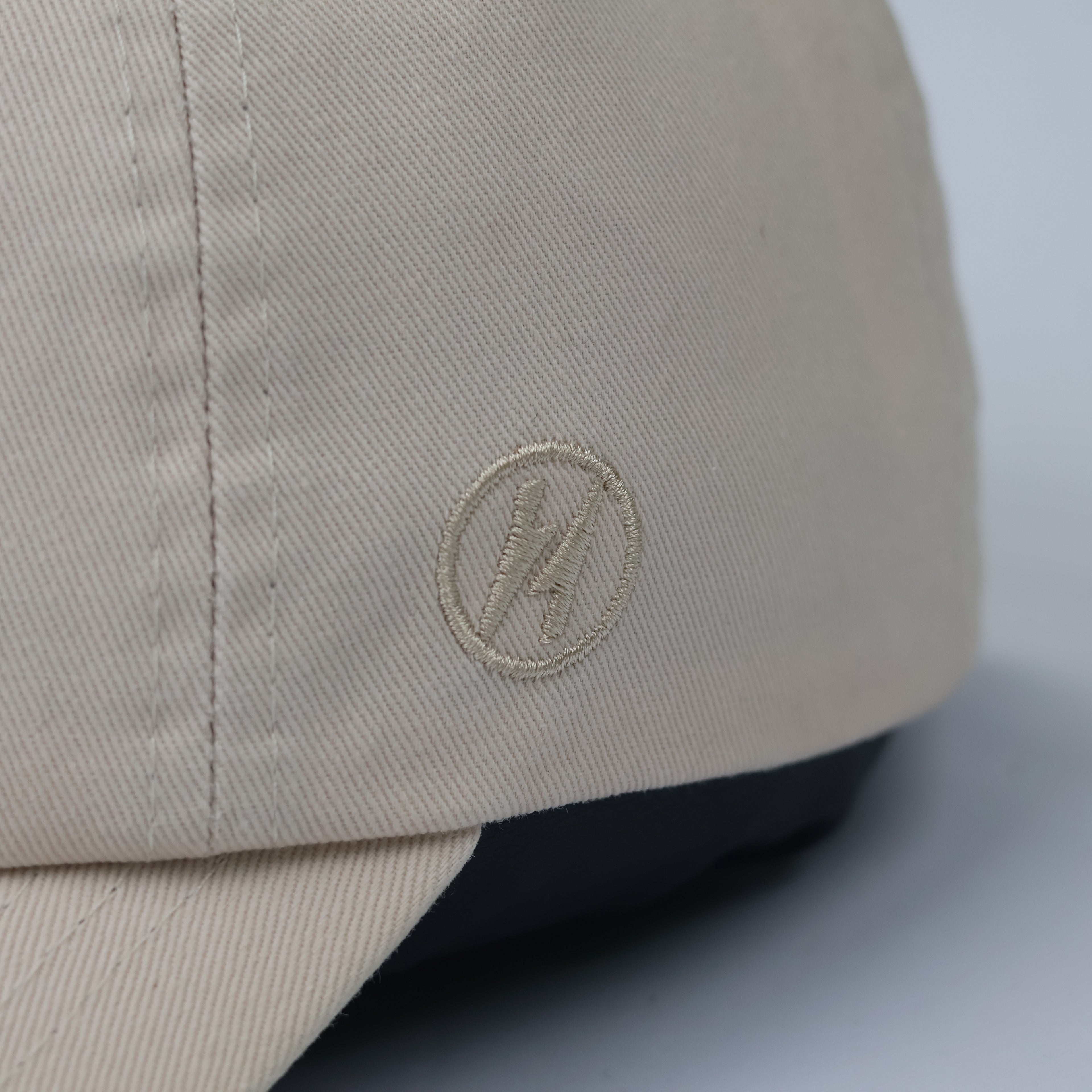 Elstinko "Think Star" Beige Cotton Dad Hat - Embroidered Crown Cap