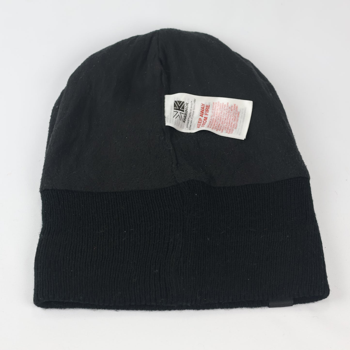 Karrimor Adult Unisex Black Ribbed Winter Thrifted Beanie - Classic Knit Cap