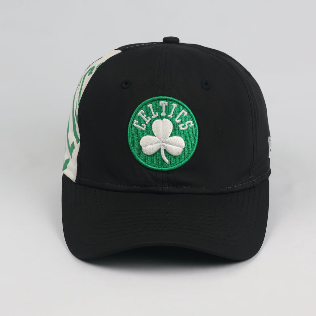 New Era 9FIFTY Boston Celtics Cap - Thrifted Black Snapback with Side Panel Print