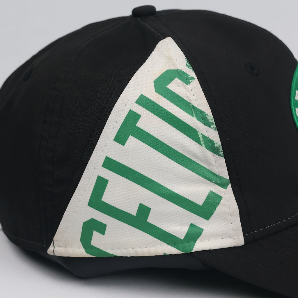 New Era 9FIFTY Boston Celtics Cap - Thrifted Black Snapback with Side Panel Print