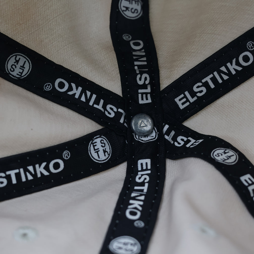 Elstinko "Think Star" Beige Cotton Dad Hat - Embroidered Crown Cap