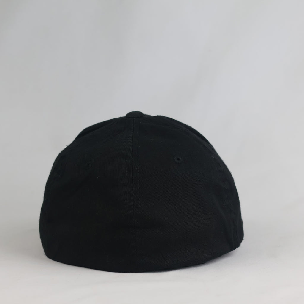 Thrifted Flexfit Yupoong Black Stretch-Fit Cap (Size 59–61 cm) | 10878