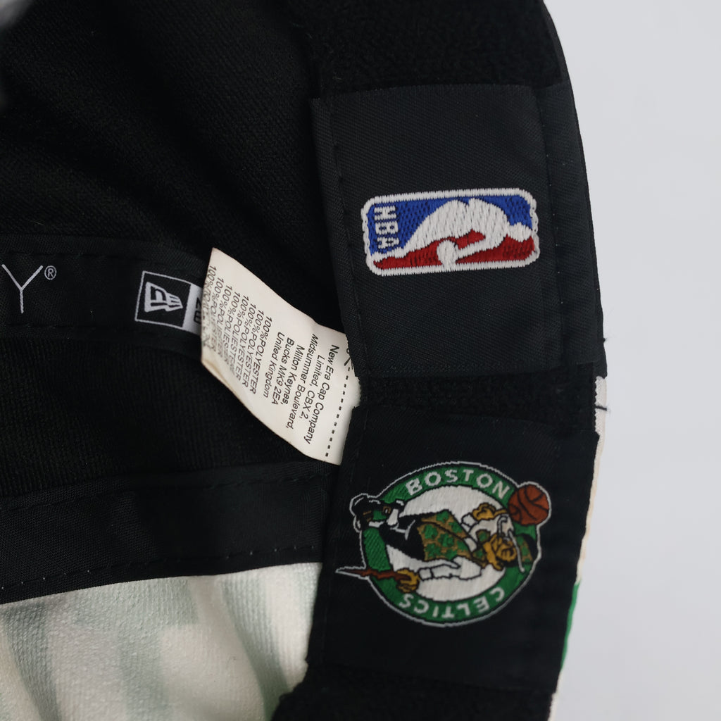 New Era 9FIFTY Boston Celtics Cap - Thrifted Black Snapback with Side Panel Print