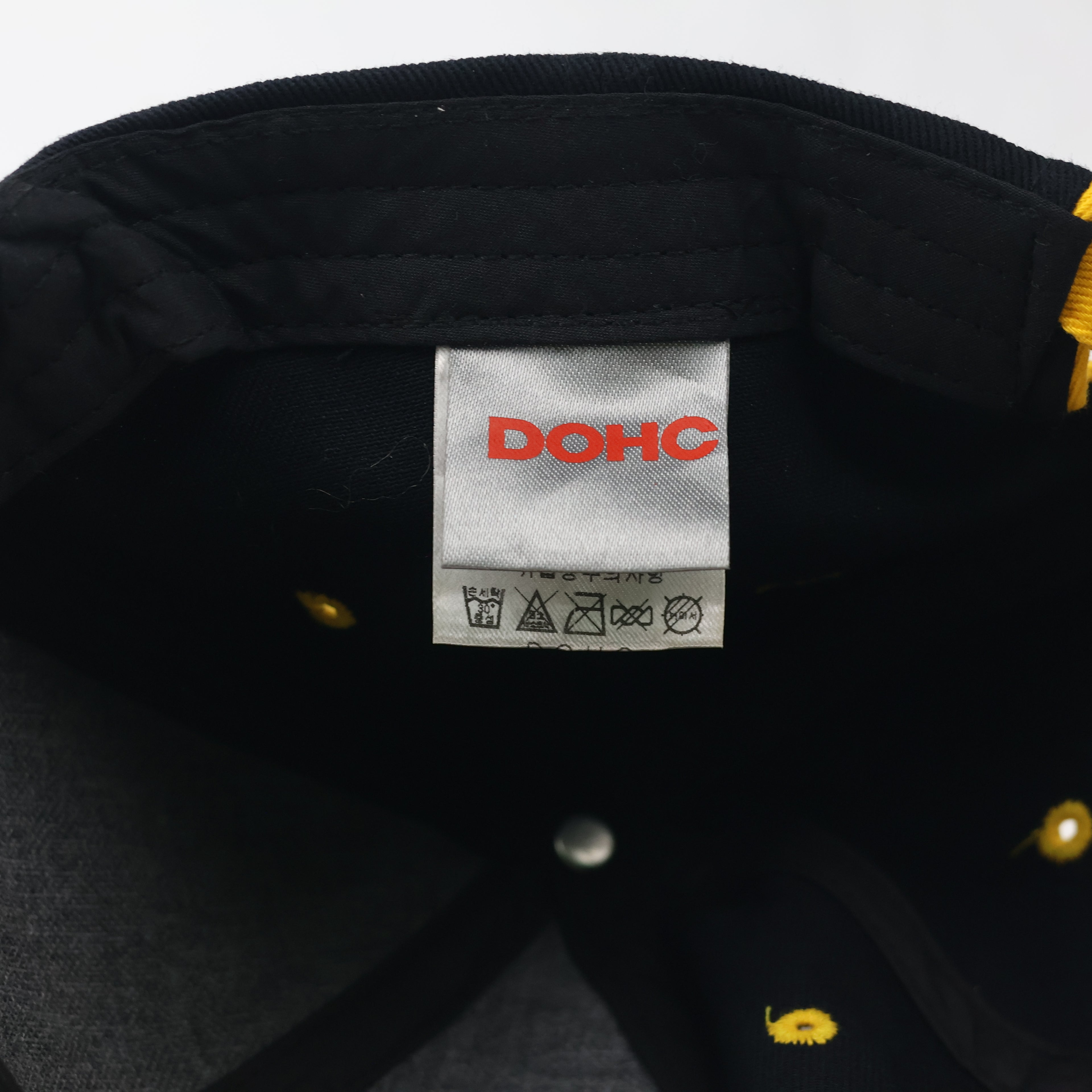 DOHC Racing Heritage Embroidered Black & Yellow Baseball Cap