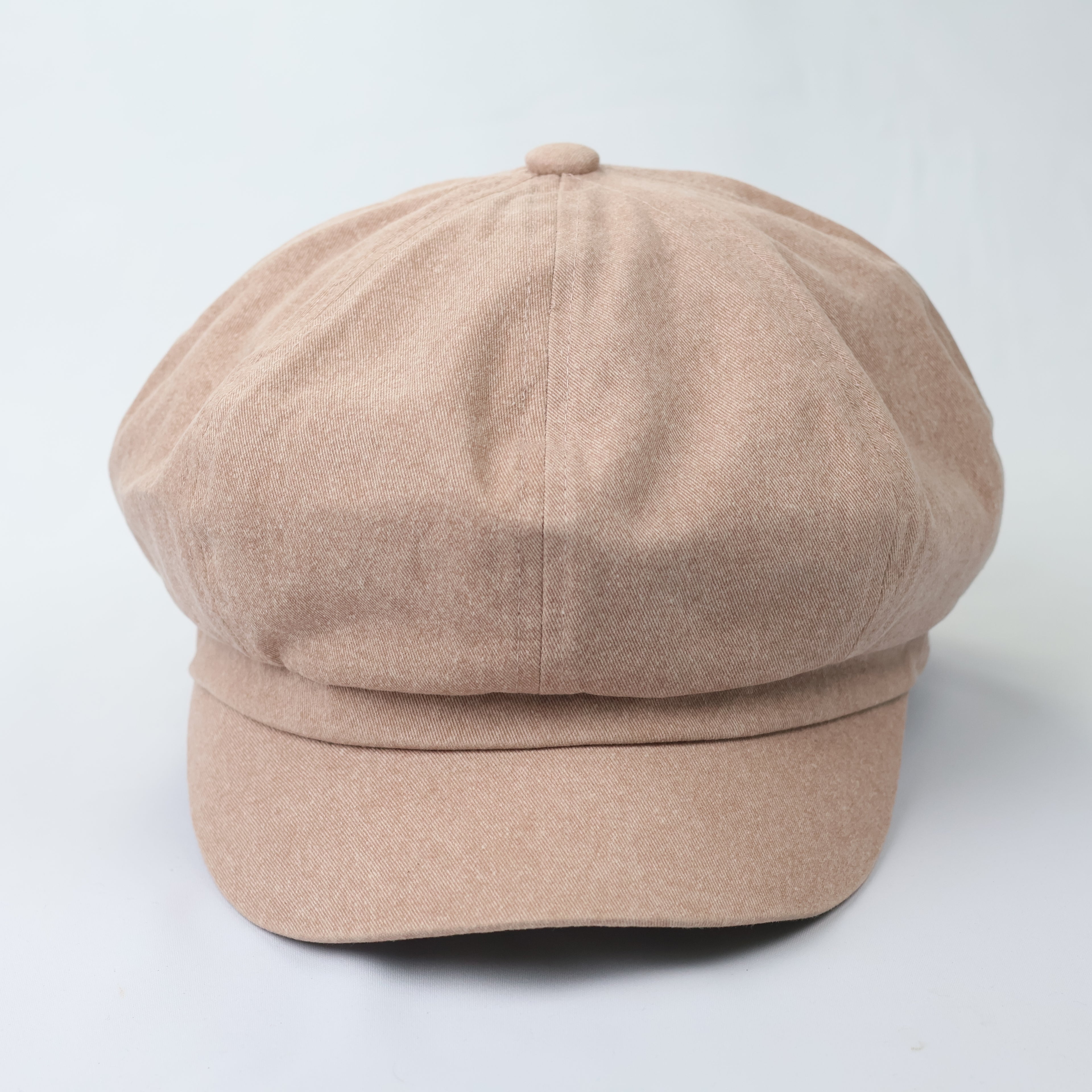 Brookside New York Newsboy Cap - Beige Cotton Baker Boy Thrifted Hat