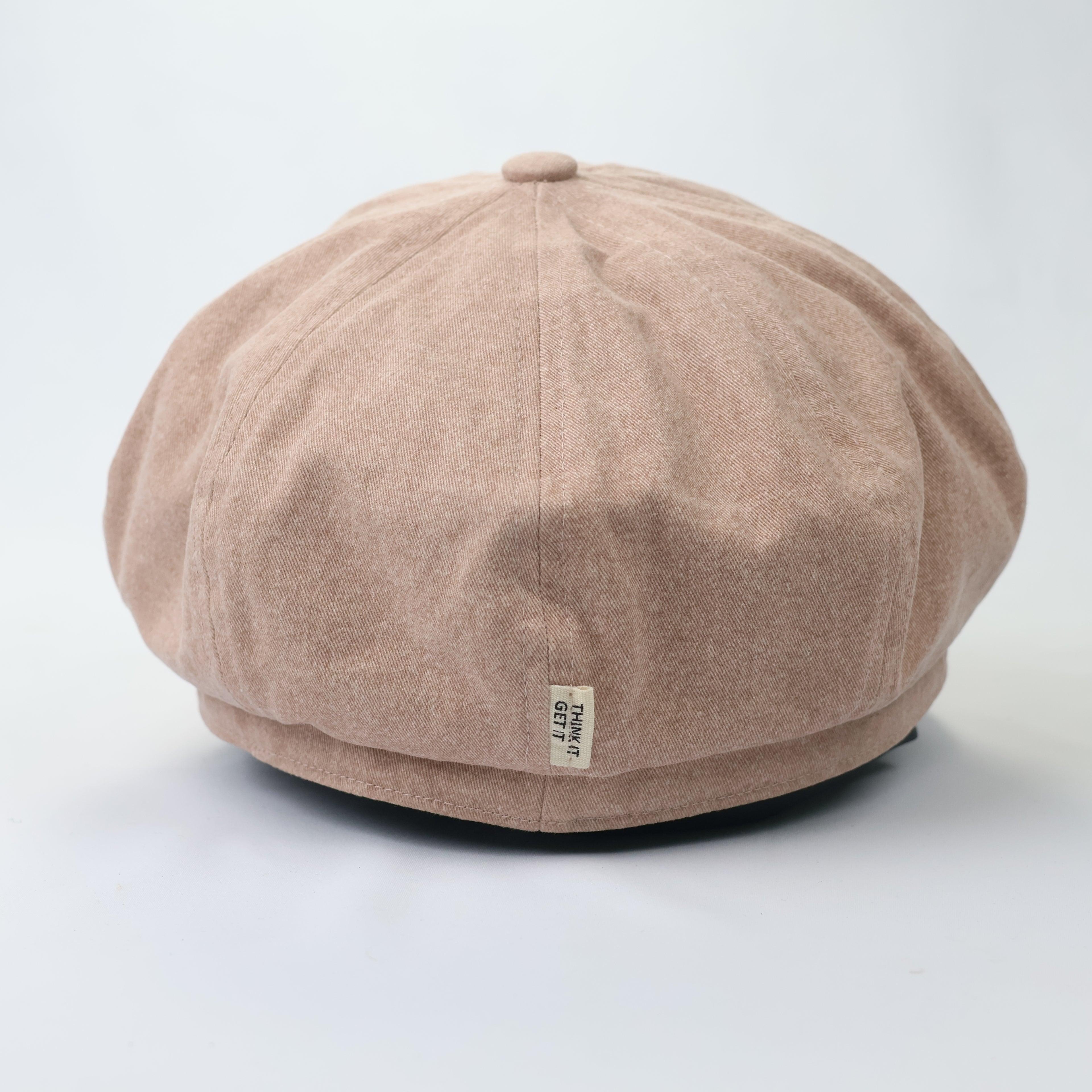 Brookside New York Newsboy Cap - Beige Cotton Baker Boy Thrifted Hat