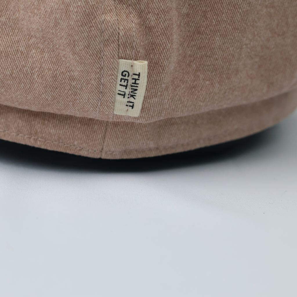 Brookside New York Newsboy Cap - Beige Cotton Baker Boy Thrifted Hat