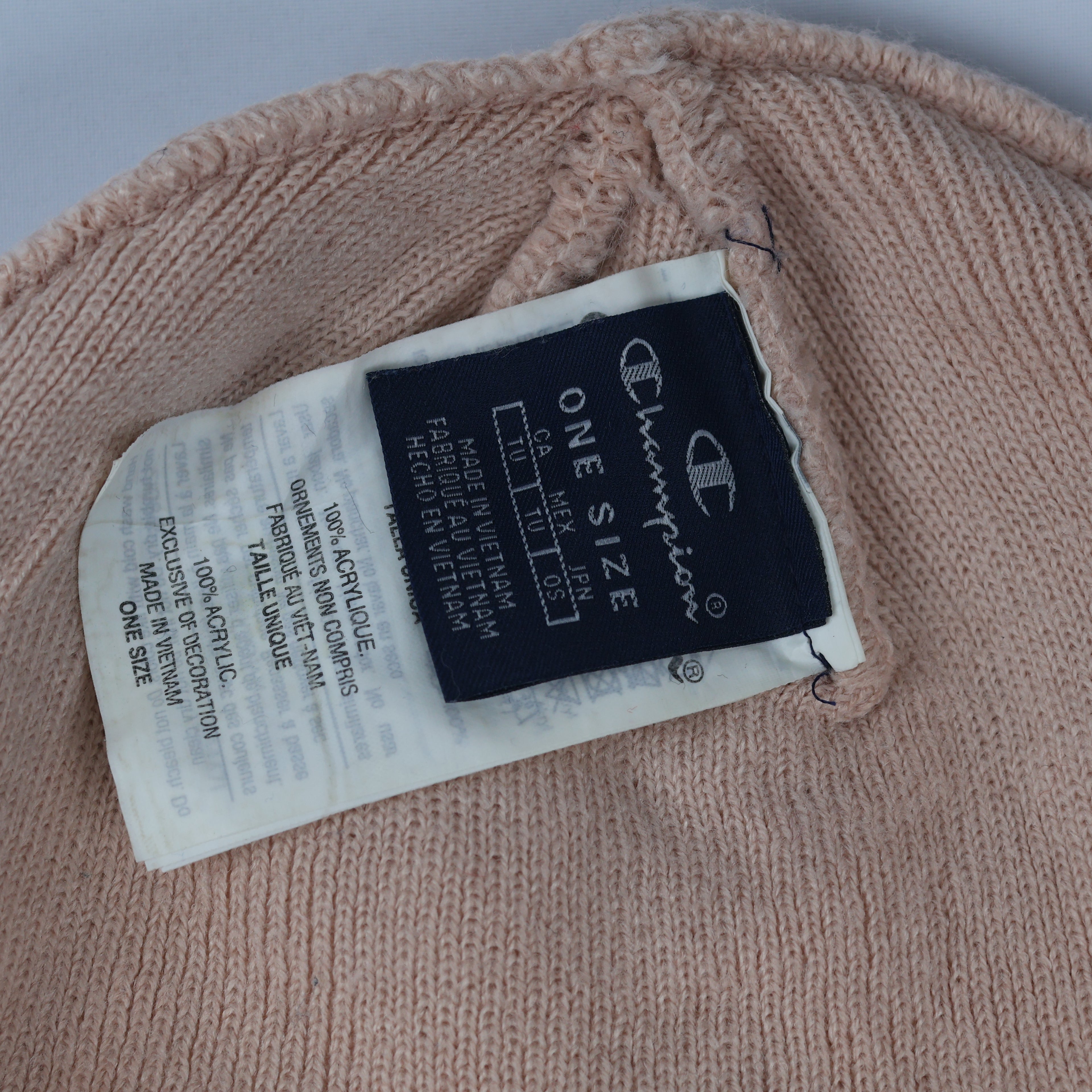 Authentic Champion Embroidered Script Logo Beanie - One Size Adult Cap