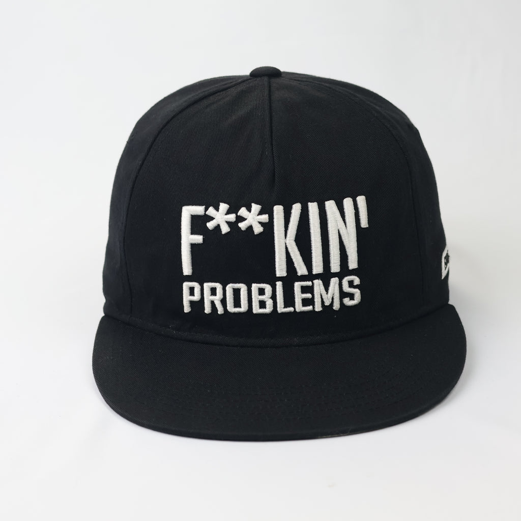 Eight Five "F**kin' Problems" Black Snapback Hat - Streetwear Graphic Cap
