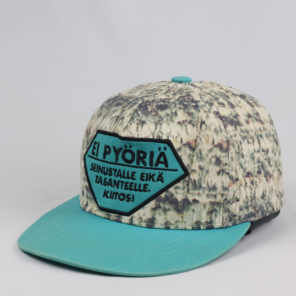 Thrifted Vintage Ei Pyöri Finnish Graphic Cap - Abstract Pattern Flat Bill Hat
