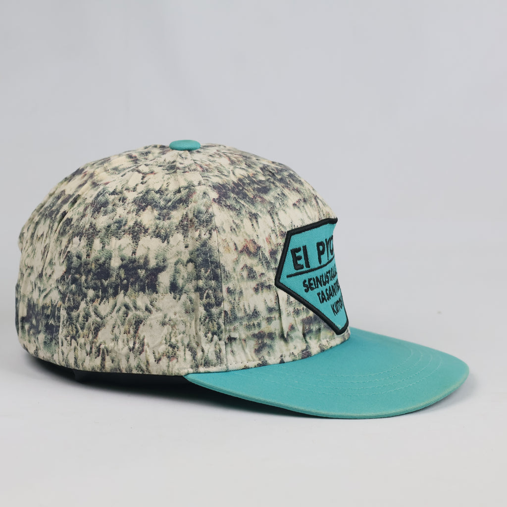 Thrifted Vintage Ei Pyöri Finnish Graphic Cap - Abstract Pattern Flat Bill Hat
