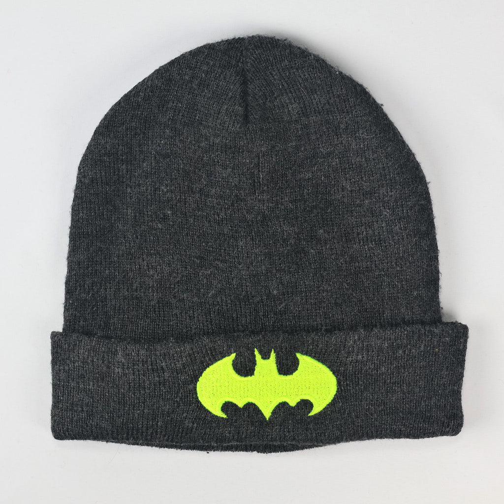 DC Comics Batman Kids Winter Thrifted Beanie - Warm Knit Pom-Pom Hat
