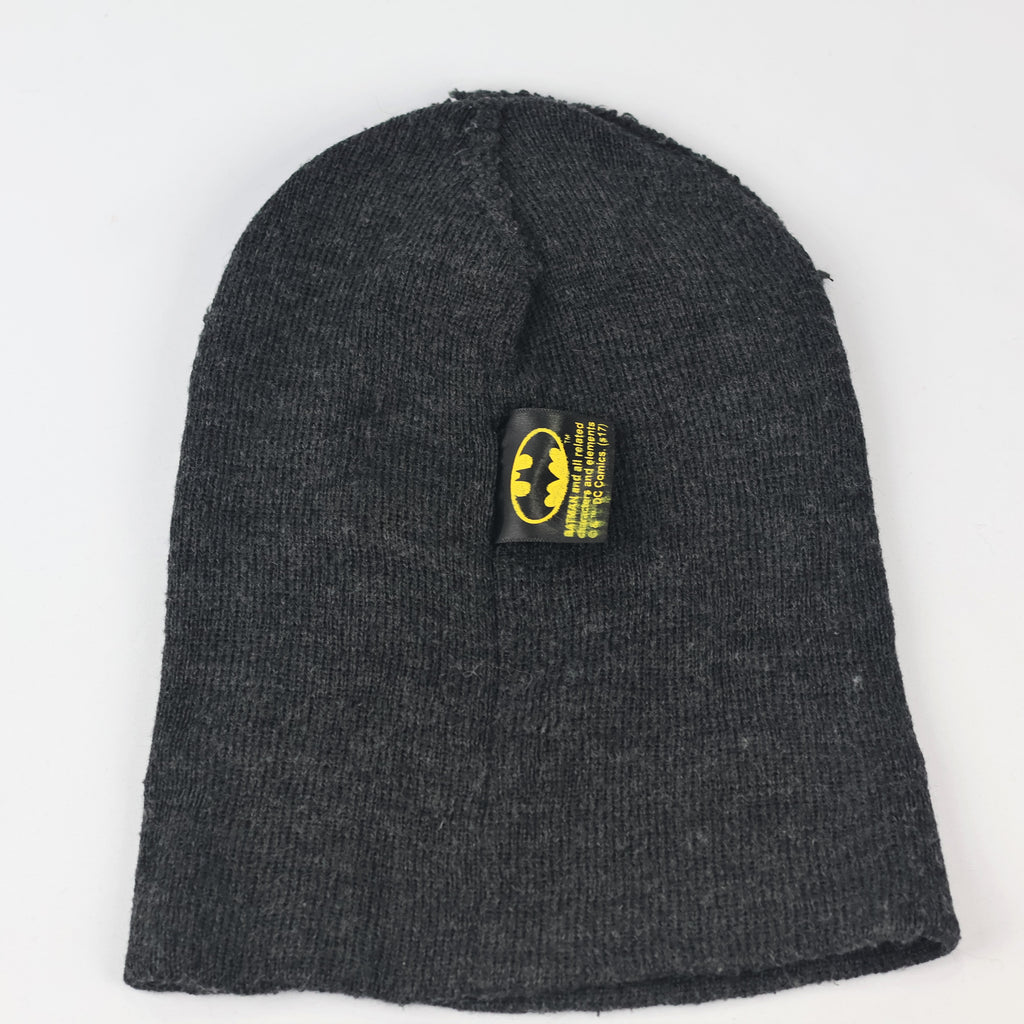 DC Comics Batman Kids Winter Thrifted Beanie - Warm Knit Pom-Pom Hat
