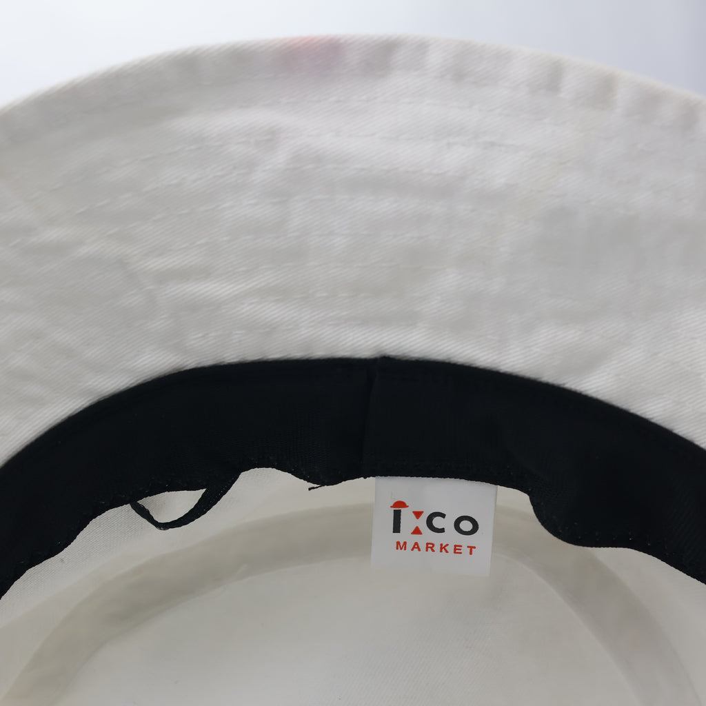 Minimalist Off-White Bucket Hat with Adjustable Chin Strap - Thrifted