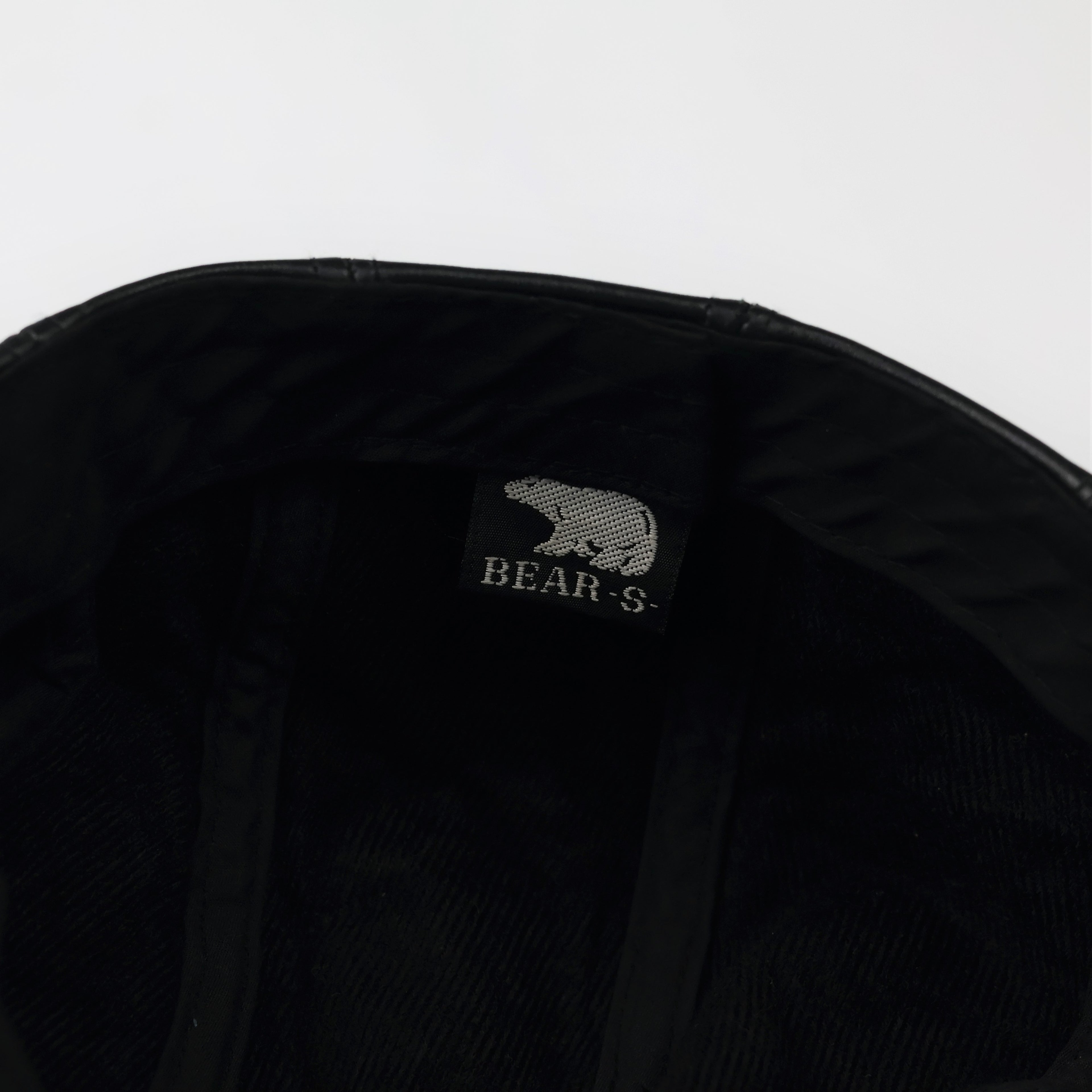 Bear-S Premium Black Genuine Leather Flat Cap - Vintage Ivy Hat