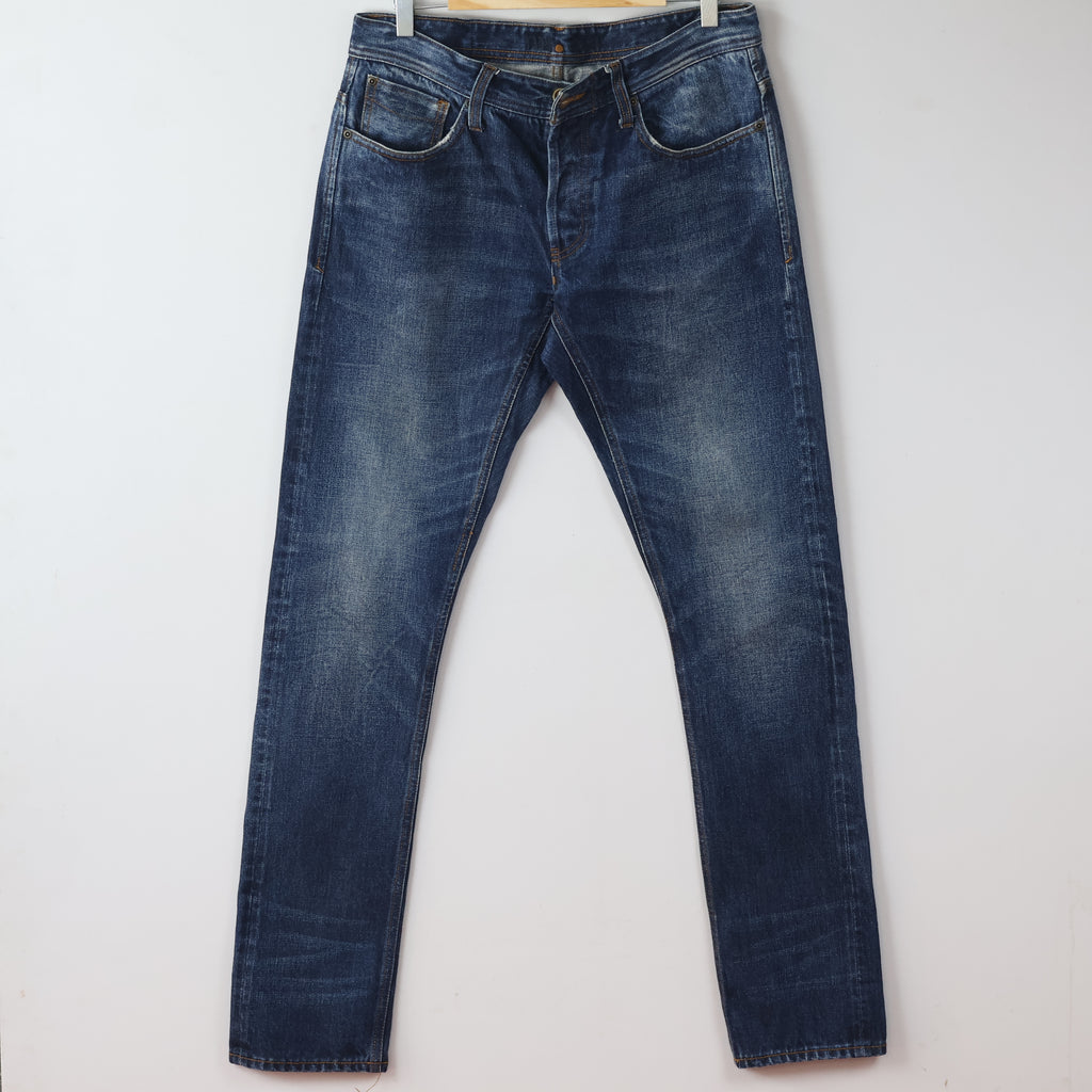 Thrifted Men's NN.07 James Classic Blue Denim Trousers Waist:33/ J1080