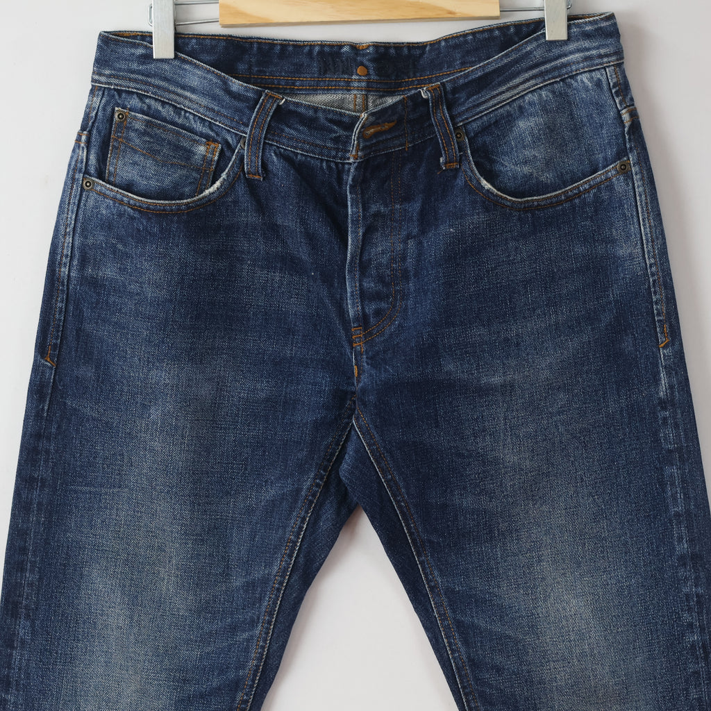Thrifted Men's NN.07 James Classic Blue Denim Trousers Waist:33/ J1080