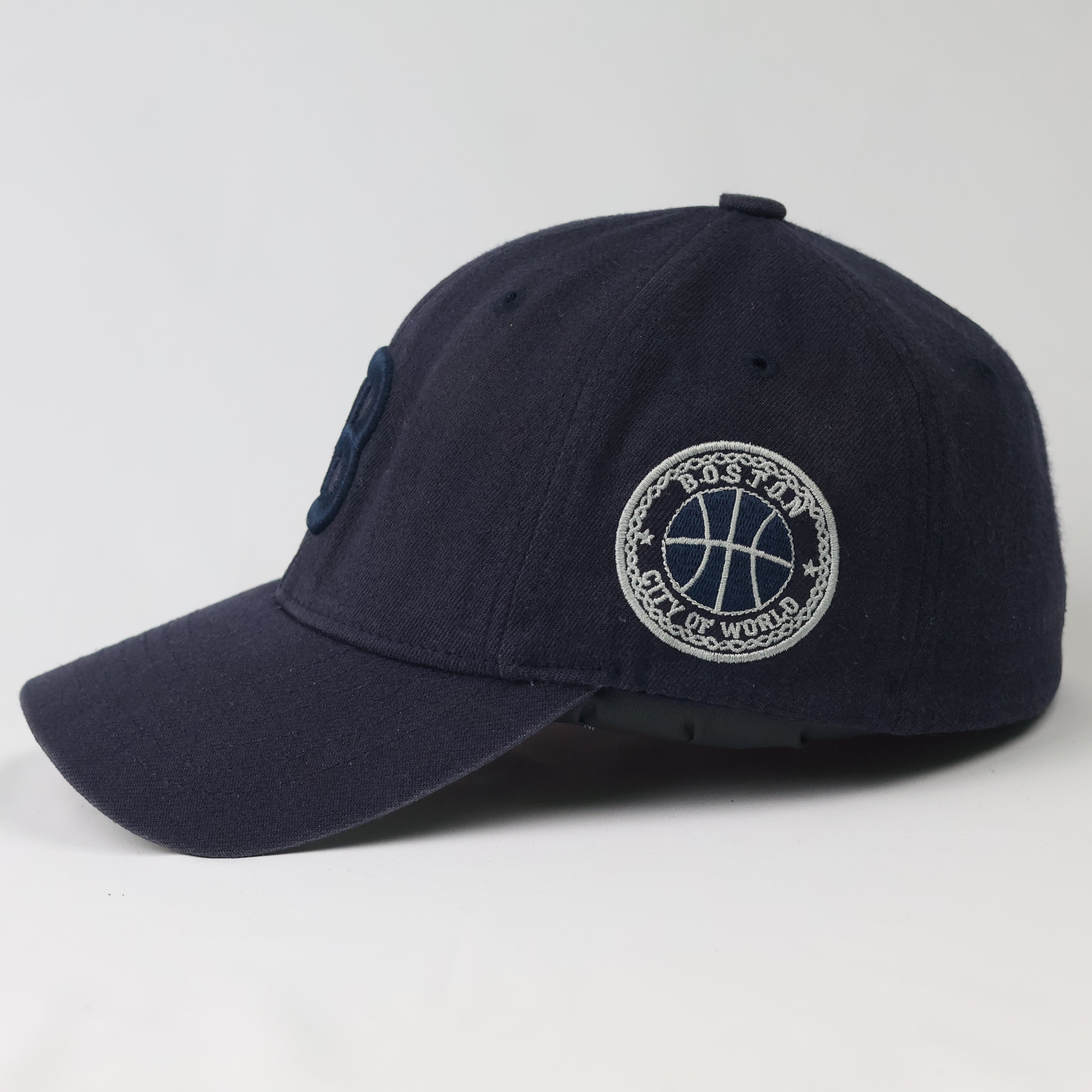 Boston "City of World" Navy Thrifted Basketball Cap - Small/Medium 56-57cm