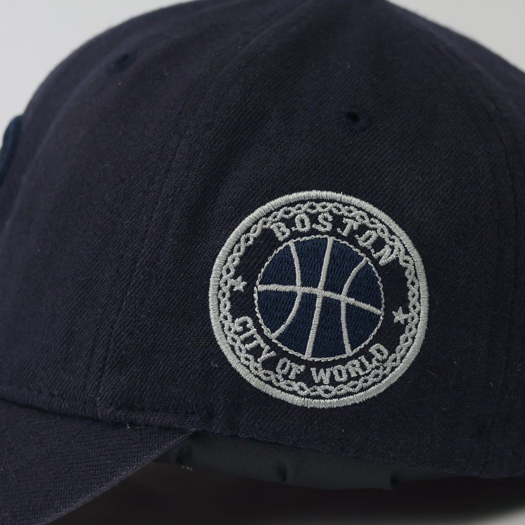 Boston "City of World" Navy Thrifted Basketball Cap - Small/Medium 56-57cm