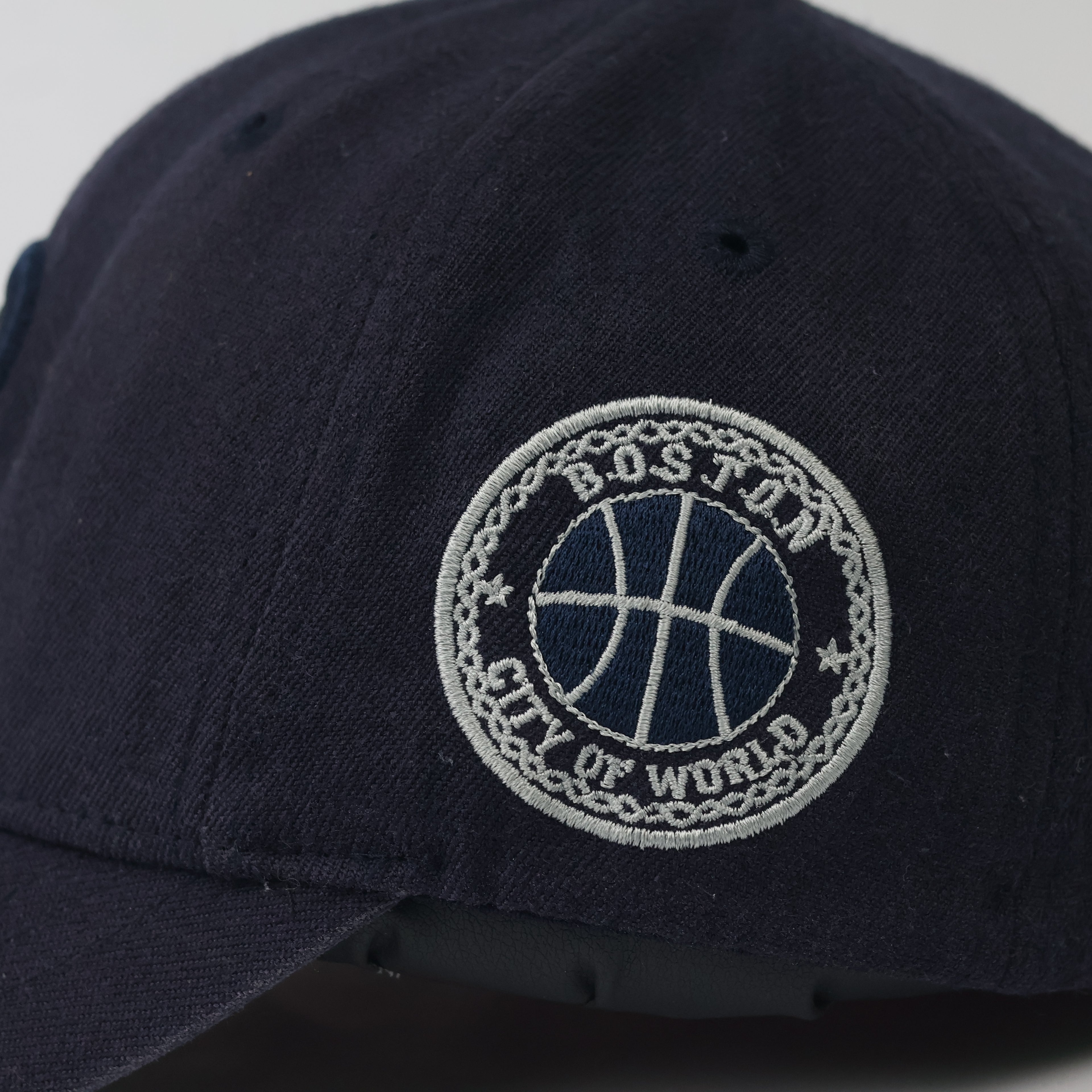Boston "City of World" Navy Thrifted Basketball Cap - Small/Medium 56-57cm