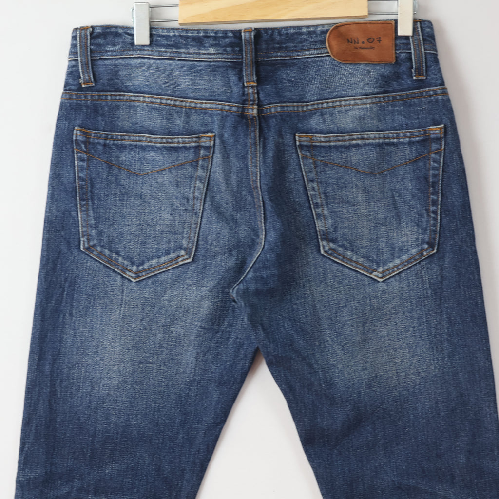 Thrifted Men's NN.07 James Classic Blue Denim Trousers Waist:33/ J1080
