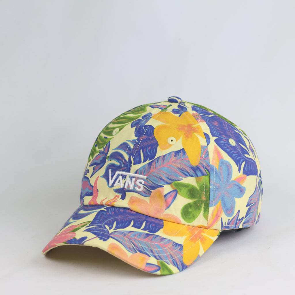Thrifted Vans Floral Print Curved Brim Strapback Baseball Cap (Size 57–58 cm) | 10869