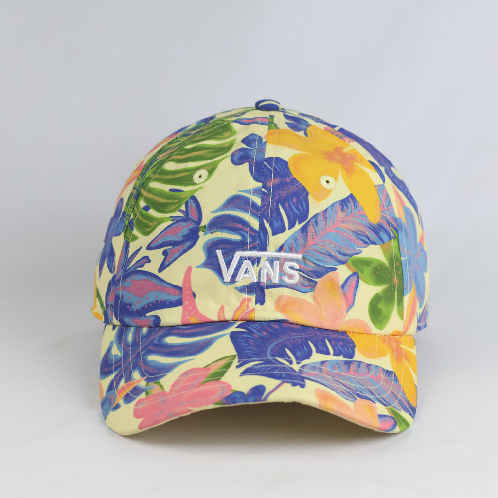 Thrifted Vans Floral Print Curved Brim Strapback Baseball Cap (Size 57–58 cm) | 10869