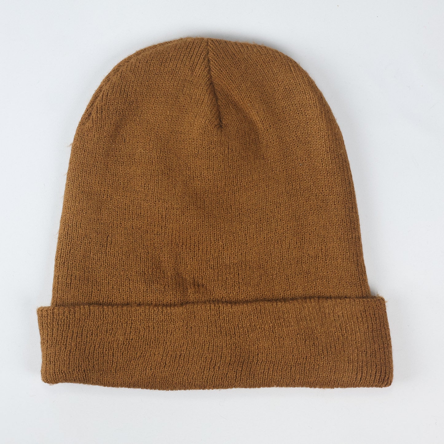 Authentic Carhartt Brown Cuffed Thrifted Beanie - Warm Winter Workwear Hat