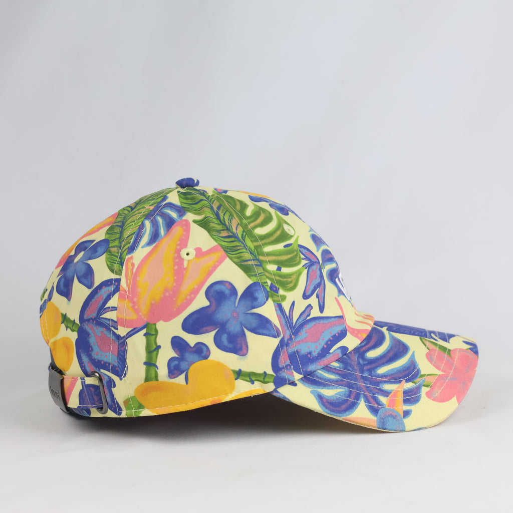Thrifted Vans Floral Print Curved Brim Strapback Baseball Cap (Size 57–58 cm) | 10869