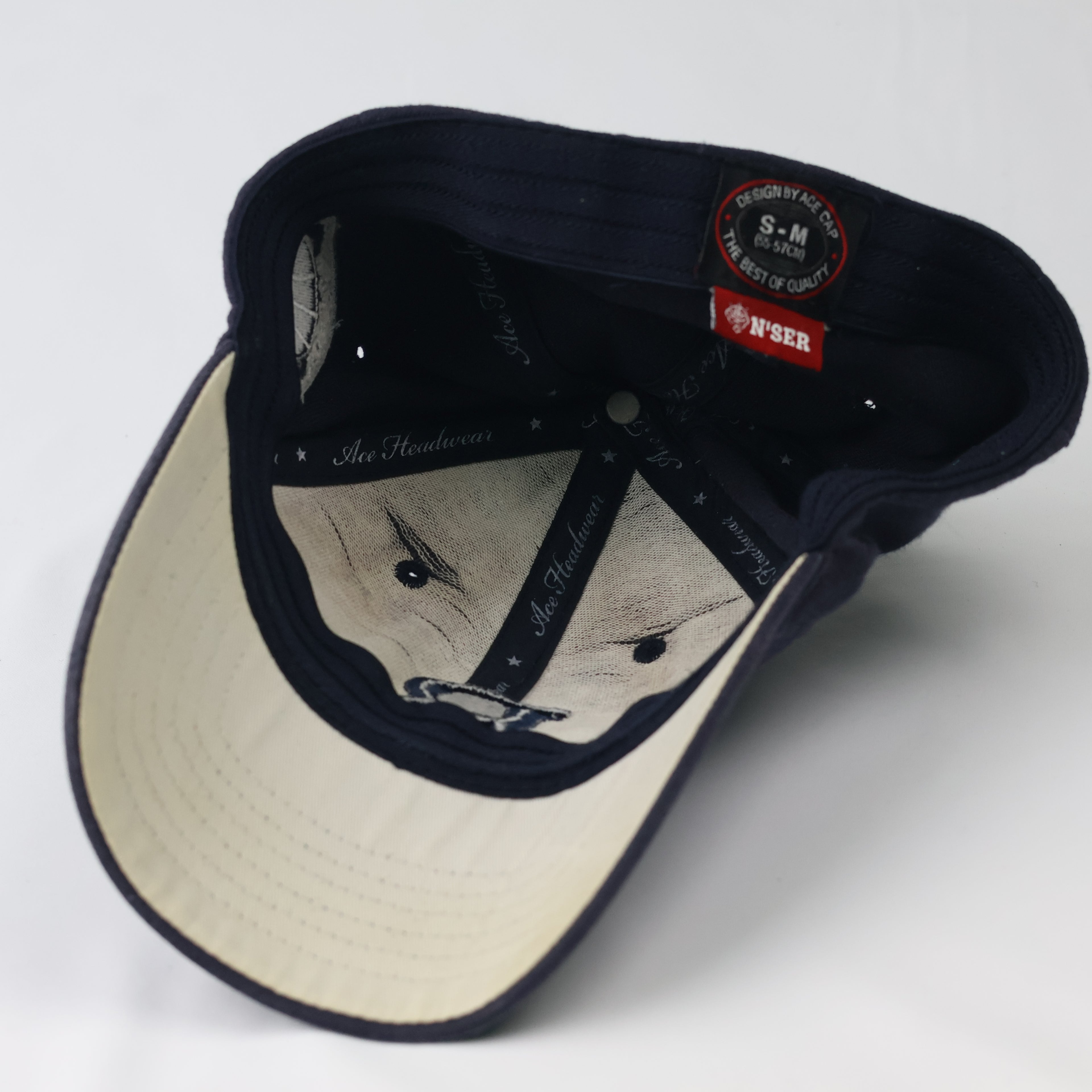 Boston "City of World" Navy Thrifted Basketball Cap - Small/Medium 56-57cm