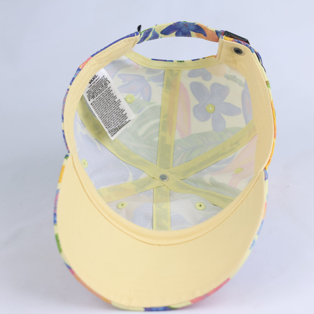 Thrifted Vans Floral Print Curved Brim Strapback Baseball Cap (Size 57–58 cm) | 10869