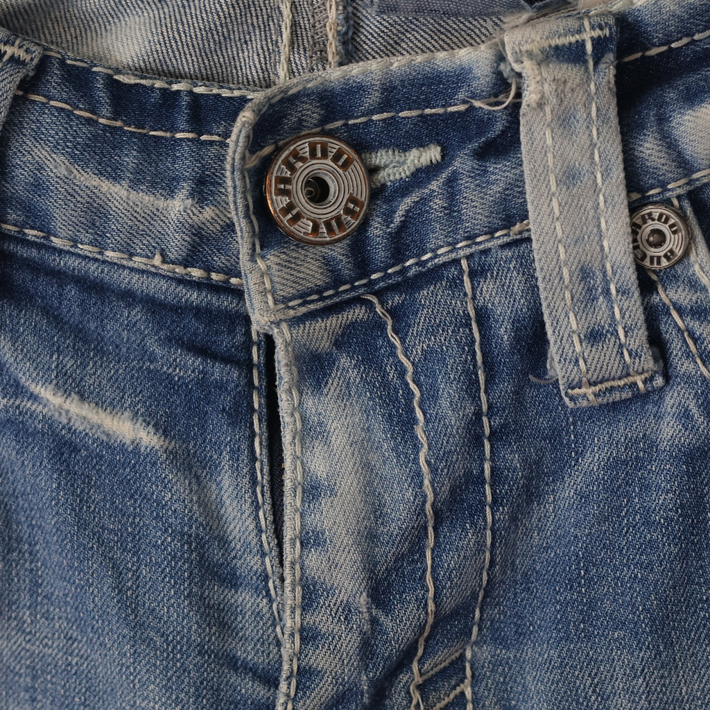 Thrifted Men's Buckaroo Jeans Distressed Light Blue Denim Waist: 32-33/ J1081