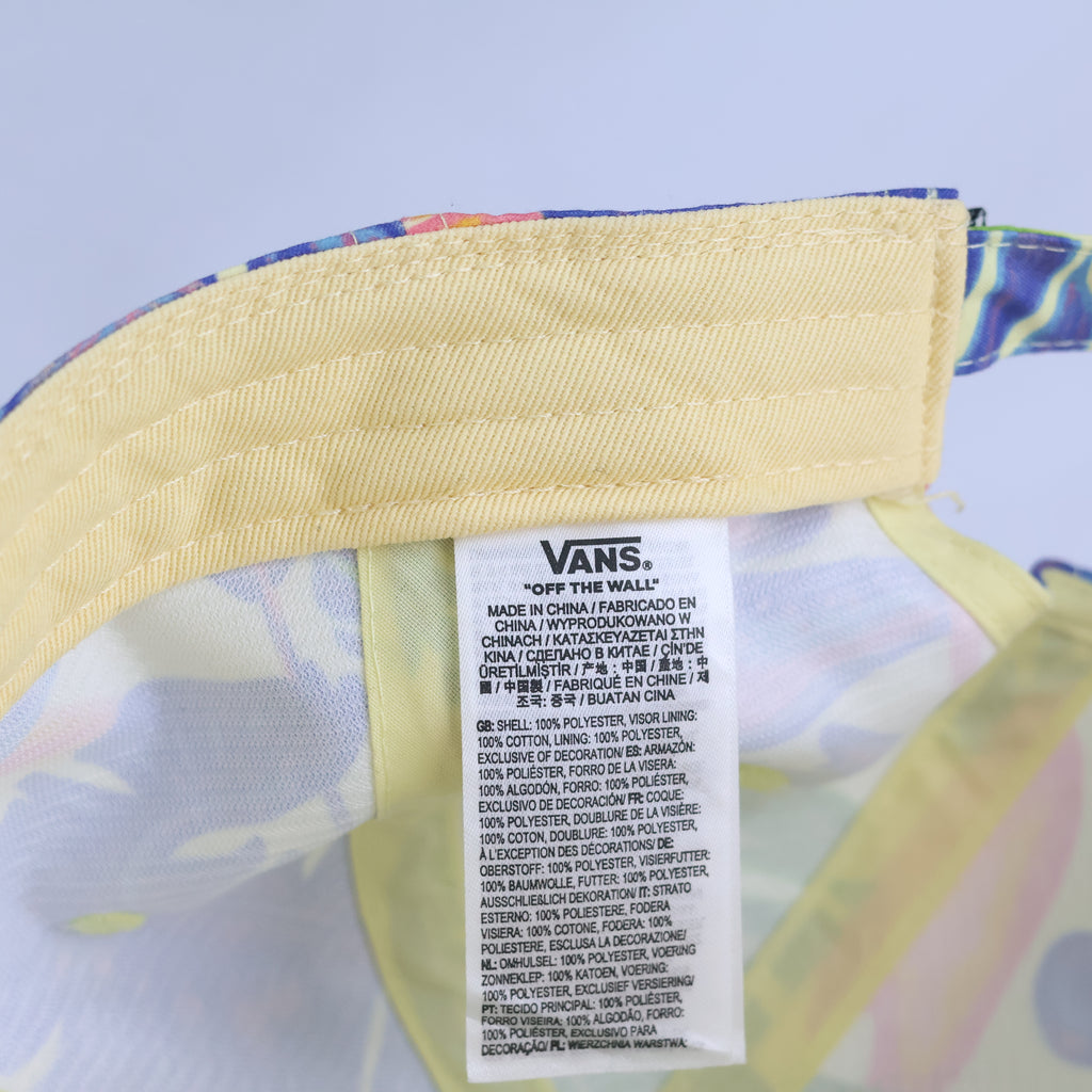 Thrifted Vans Floral Print Curved Brim Strapback Baseball Cap (Size 57–58 cm) | 10869