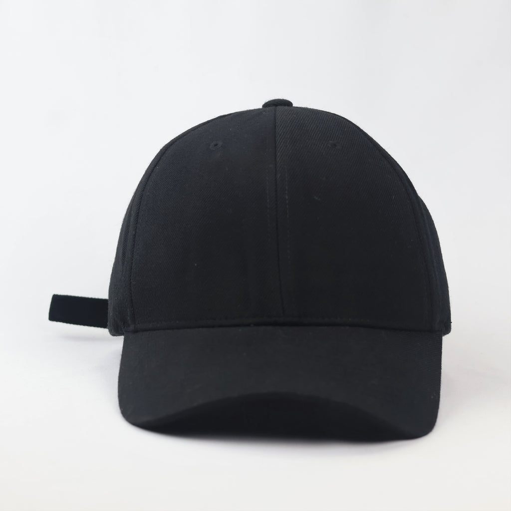 Chapter Eight Solid Black Baseball Thrifted Cap - Minimalist Korean Streetwear Hat