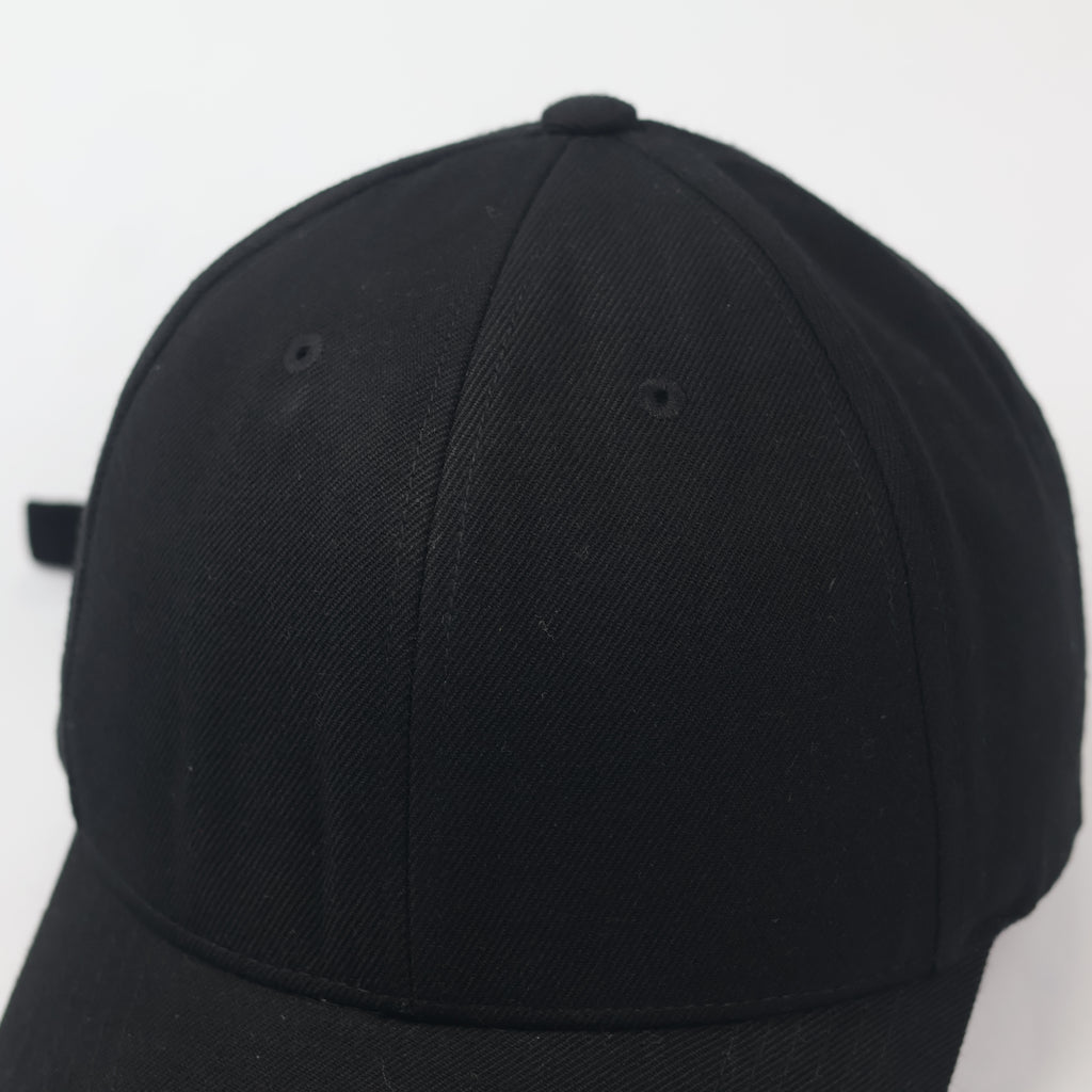 Chapter Eight Solid Black Baseball Thrifted Cap - Minimalist Korean Streetwear Hat