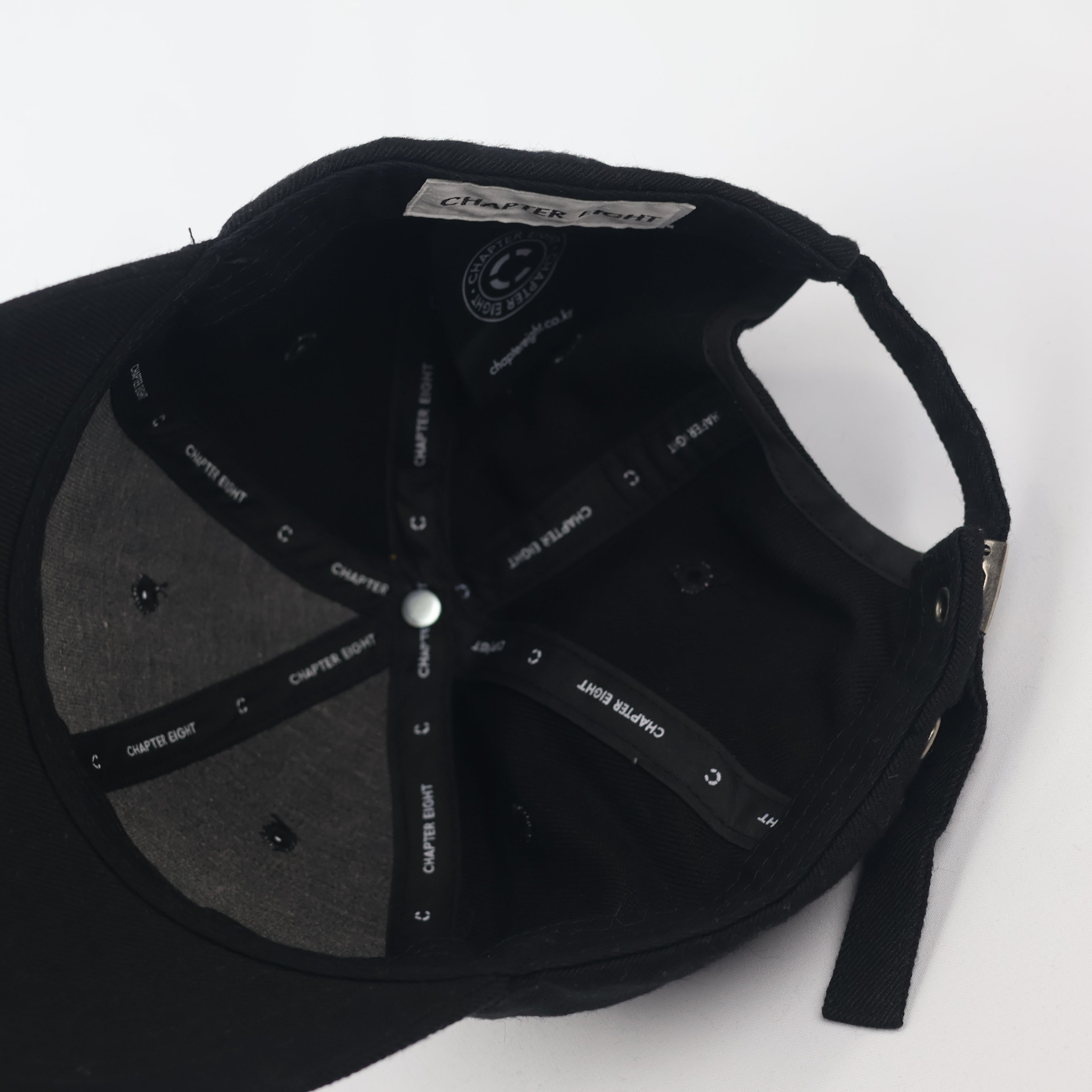 Chapter Eight Solid Black Baseball Thrifted Cap - Minimalist Korean Streetwear Hat