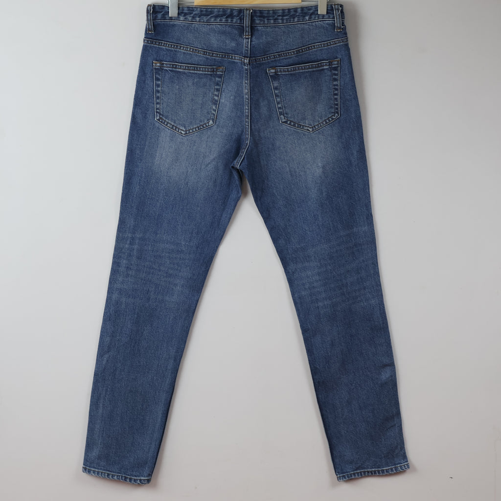 Thrifted Men's Giordano Washed Denim Trousers Waist: 30-32/ J1082