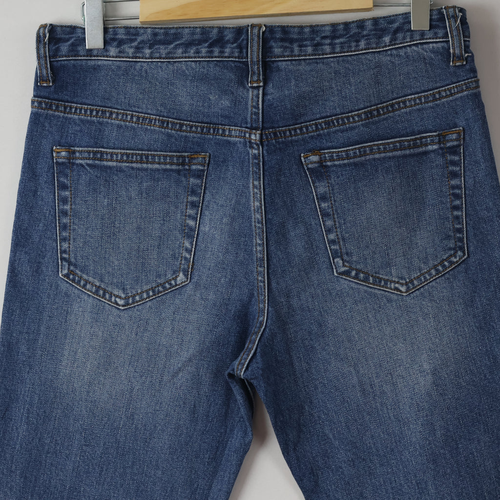 Thrifted Men's Giordano Washed Denim Trousers Waist: 30-32/ J1082