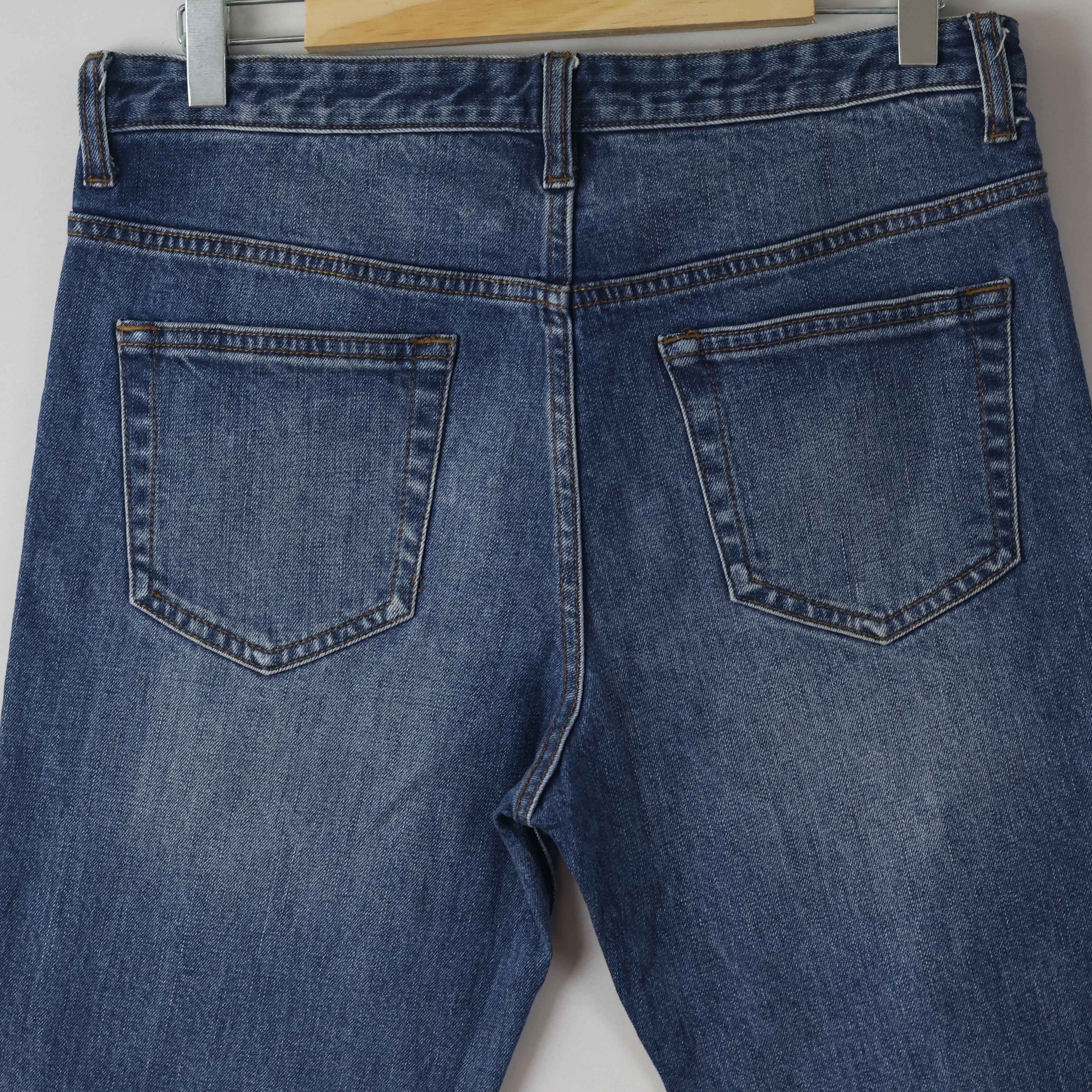 Thrifted Men's Giordano Washed Denim Trousers Waist: 30-32/ J1082