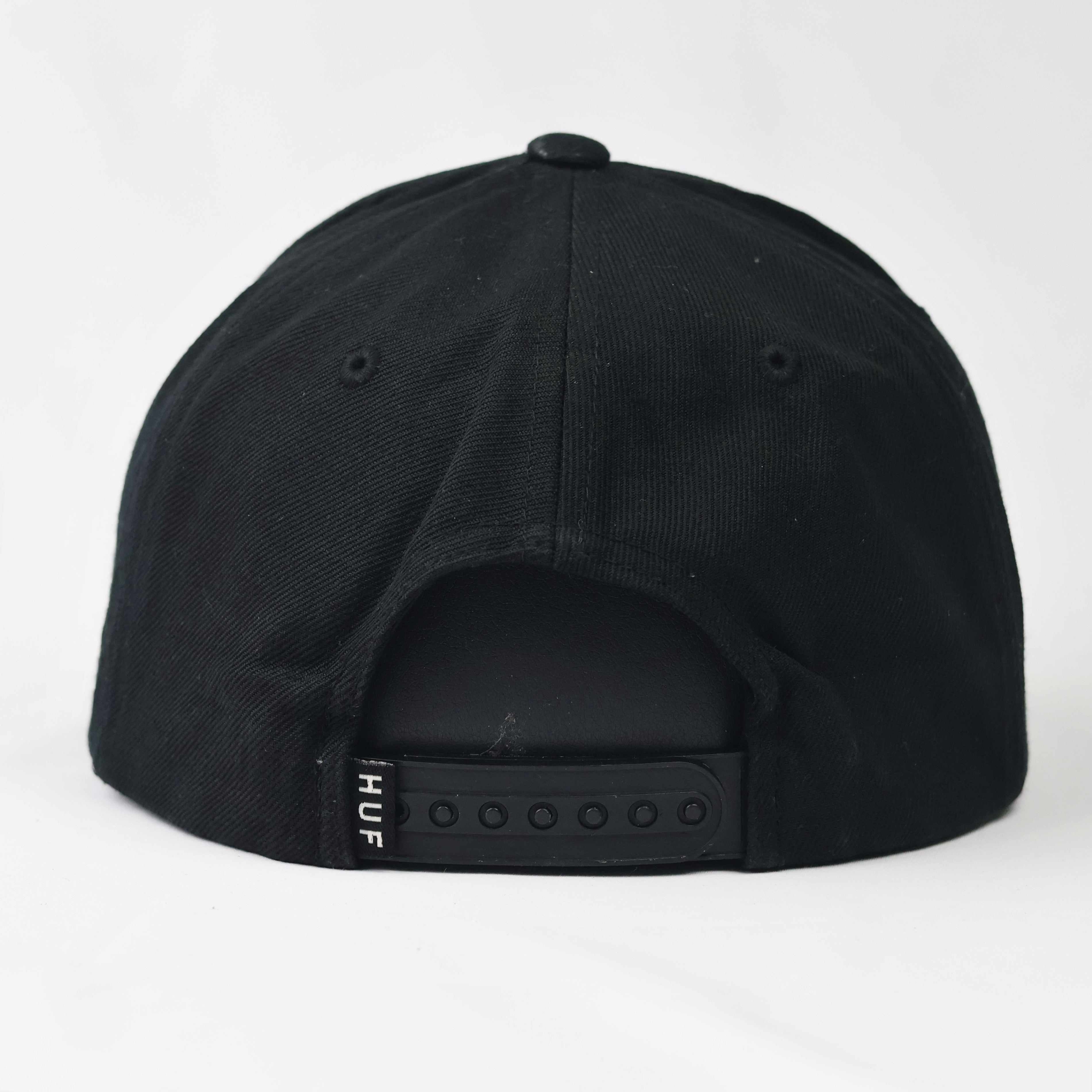 HUF Worldwide Box Logo Thrifted Snapback Hat - Black Streetwear Cap