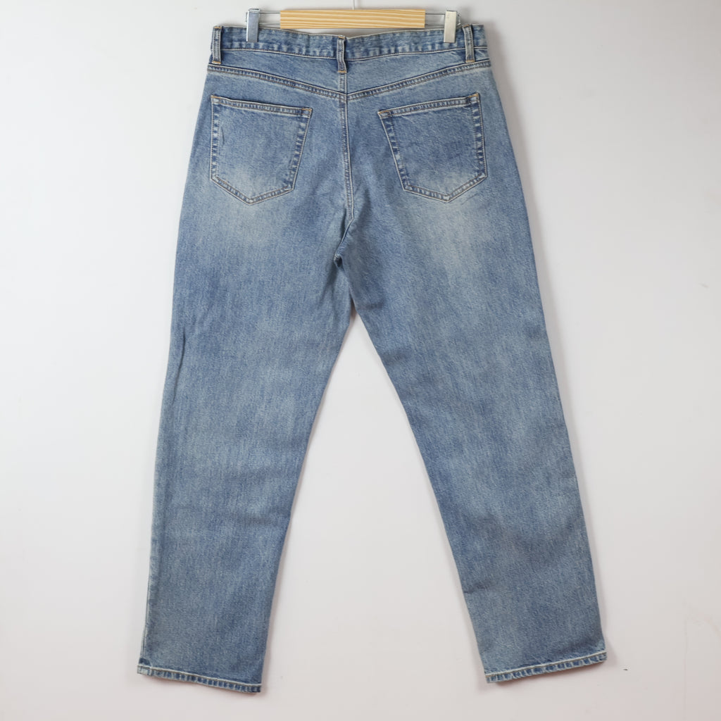 Thrifted Men's Giordano Washed Denim Trousers Waist: 32-33/ J1083