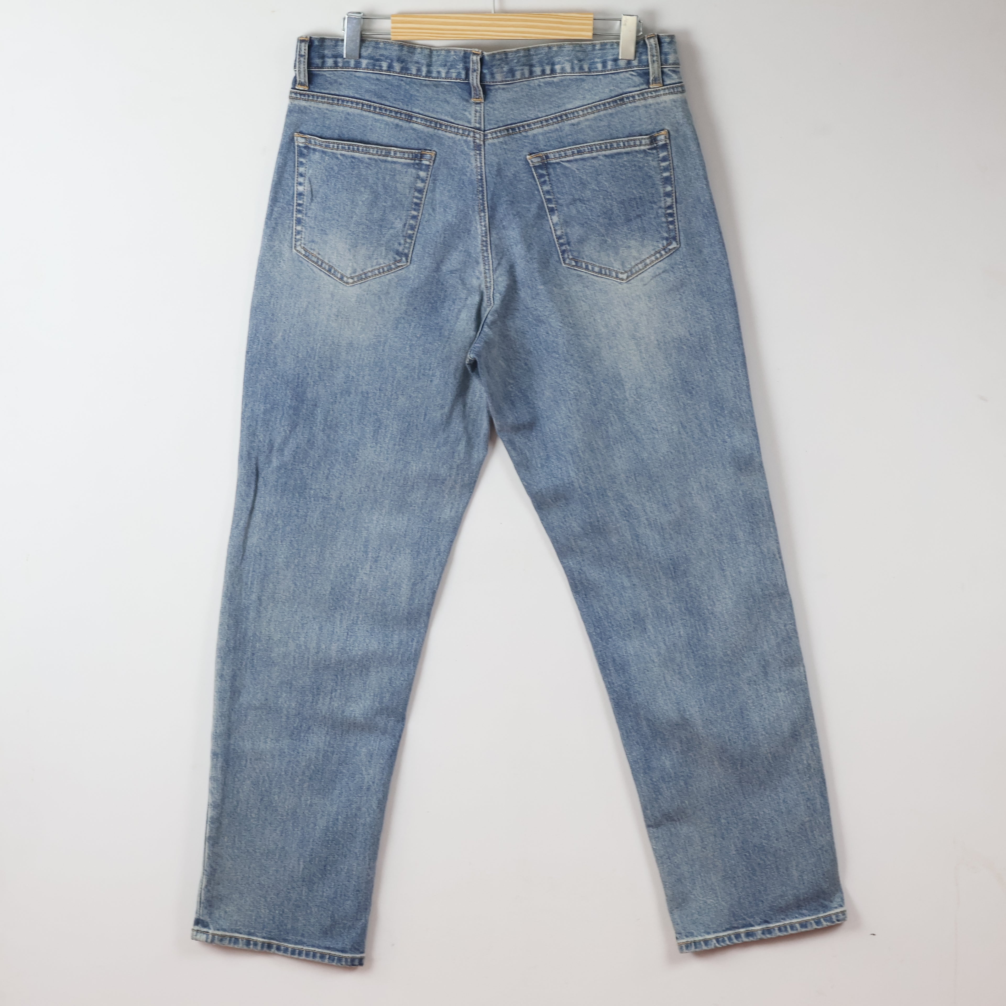Thrifted Men's Giordano Washed Denim Trousers Waist: 32-33/ J1083