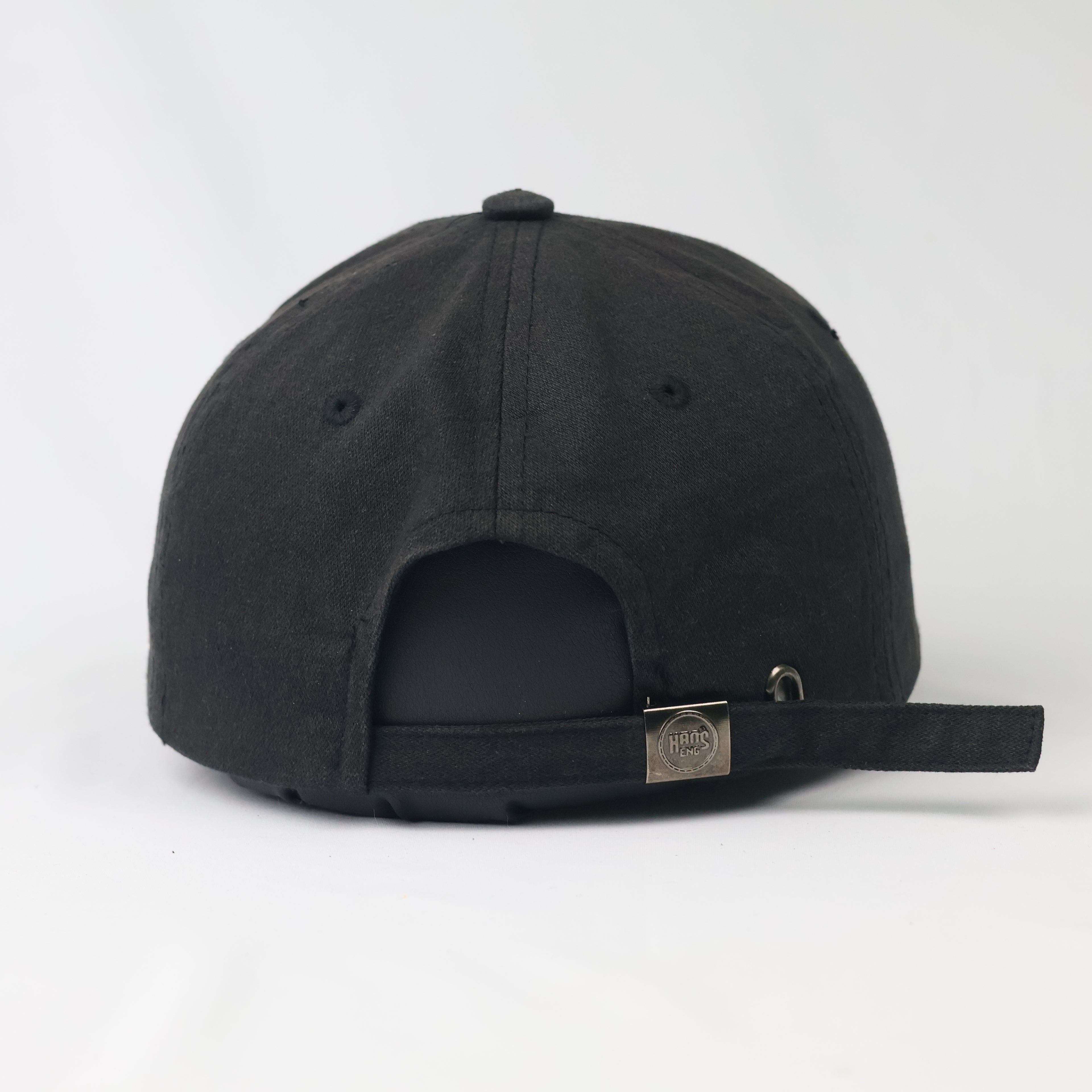 Minimalist Black "New York" Dad Thrifted Hat with USA Flag Detail