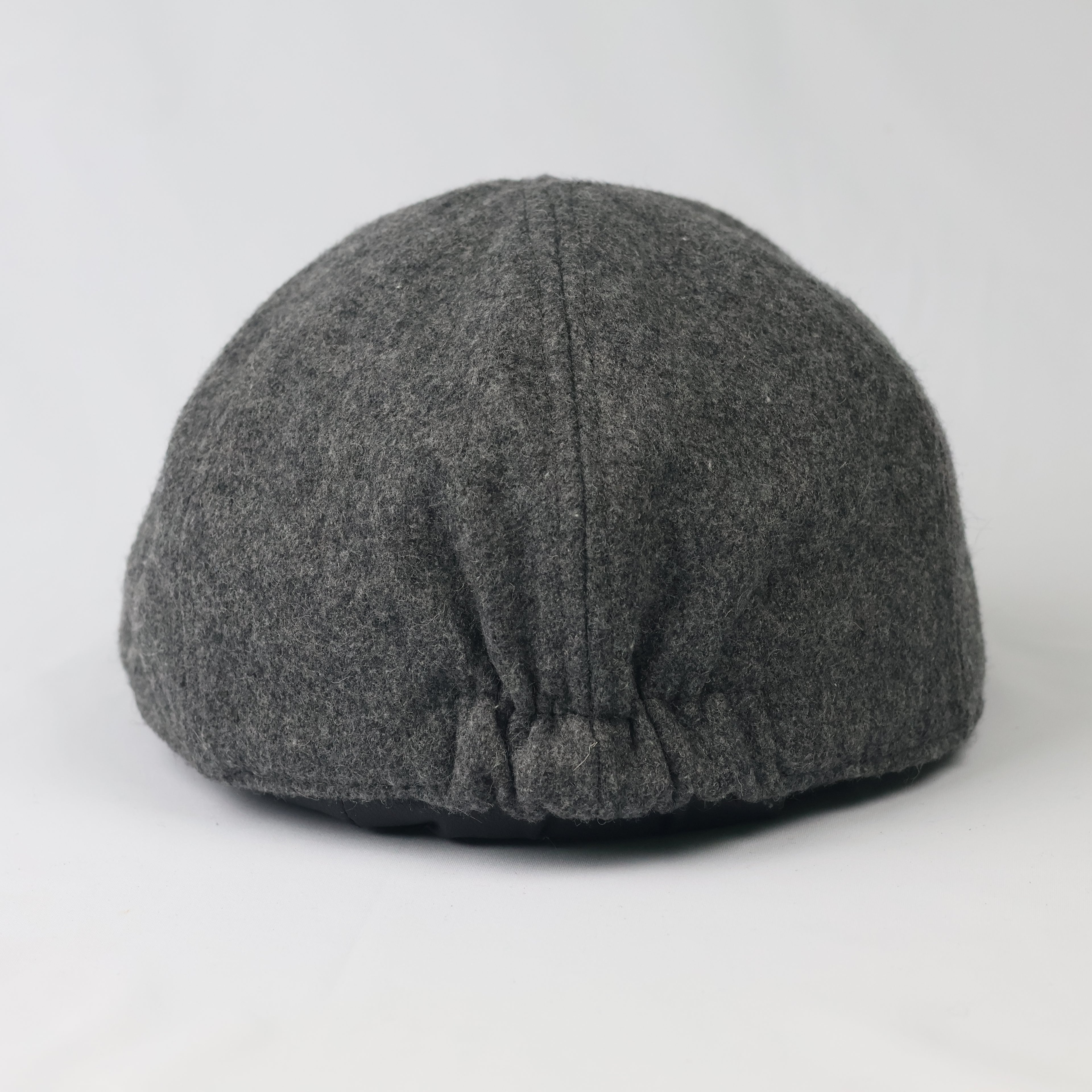 Zara Man Charcoal Grey Wool Blend Flat Thrifted Cap- Woolen