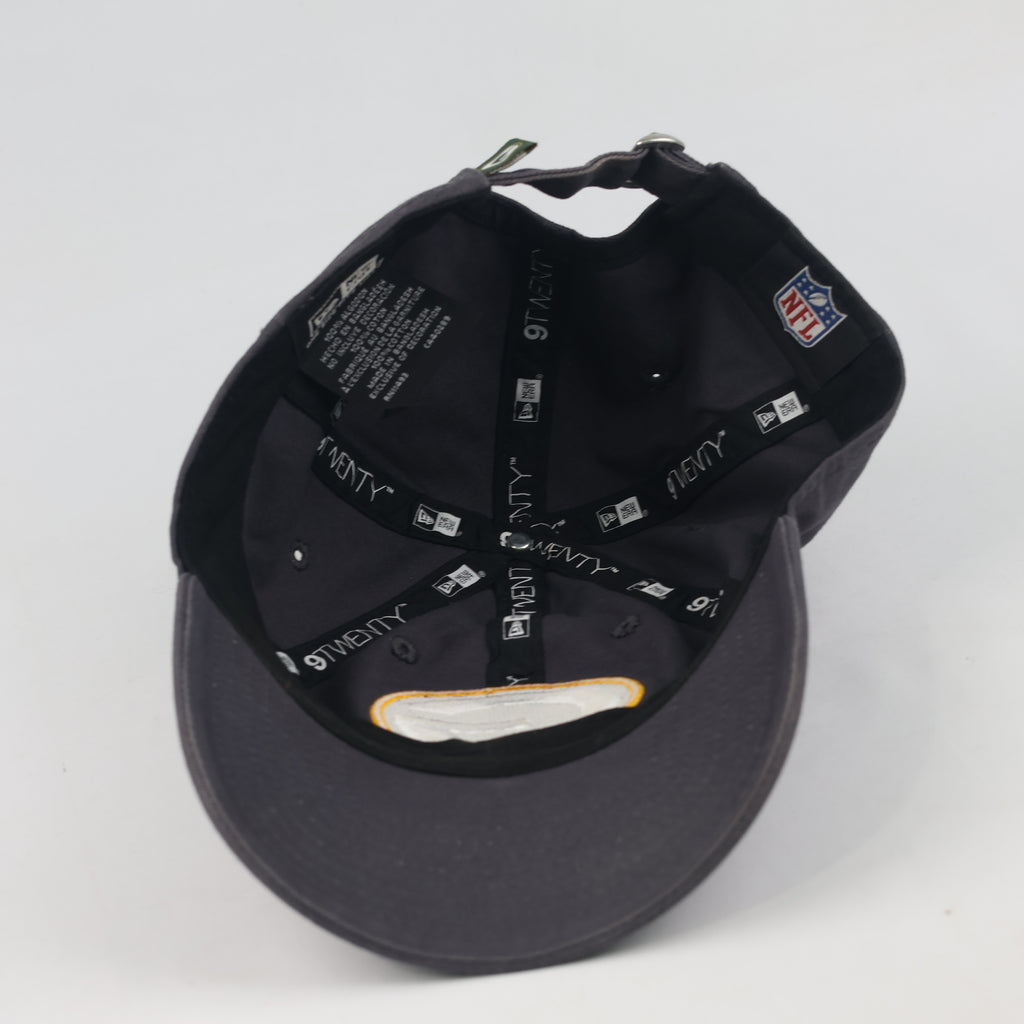 Thrifted New Era NFL Green Bay Packers Dark Charcoal Dad Cap - Size 56-58cm