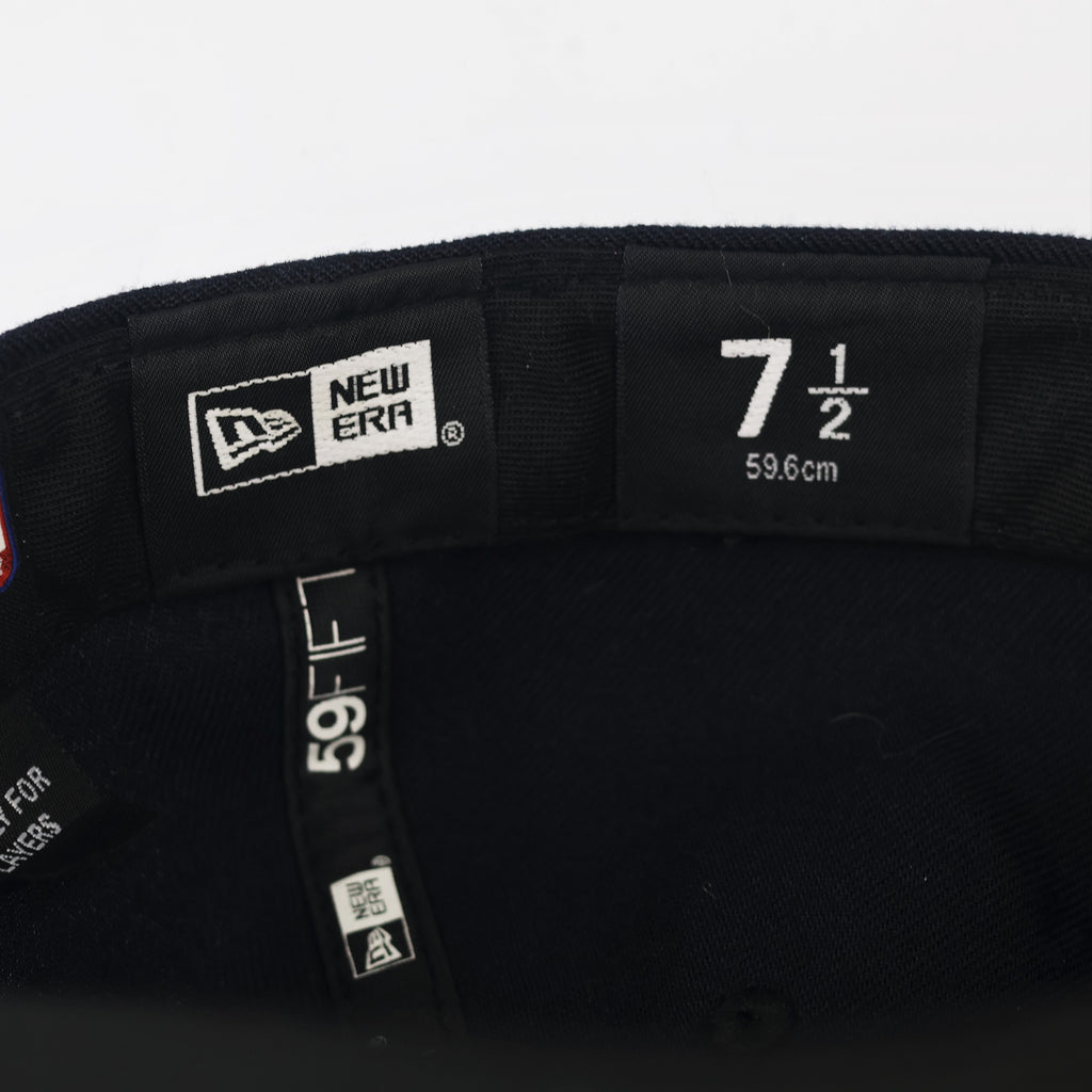 New Era Mens Cotton New York Yankees MLB Authentic Collection 59FIFTY Thrifted Cap, Size 7 1/2, Black