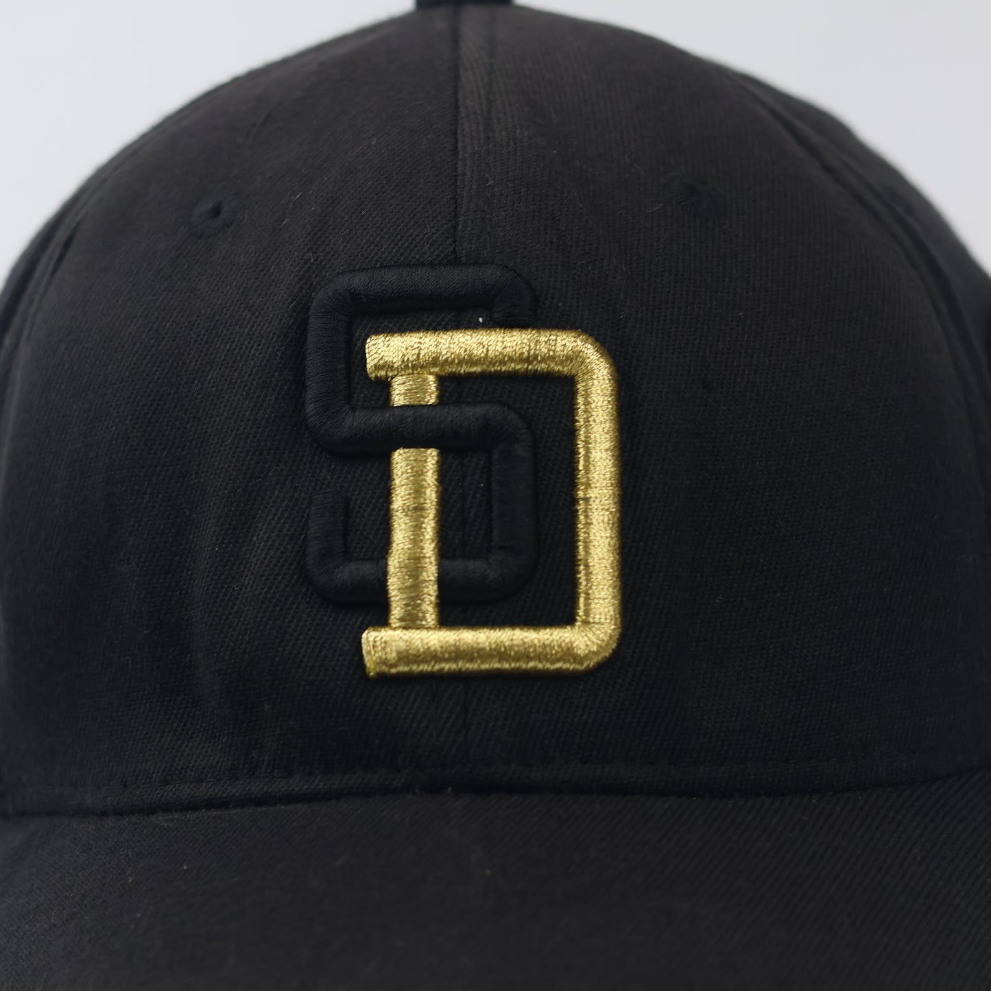 San Diego Padres Black & Gold Flexfit Thrifted Cap - SD Logo with Side Patch L-XXL