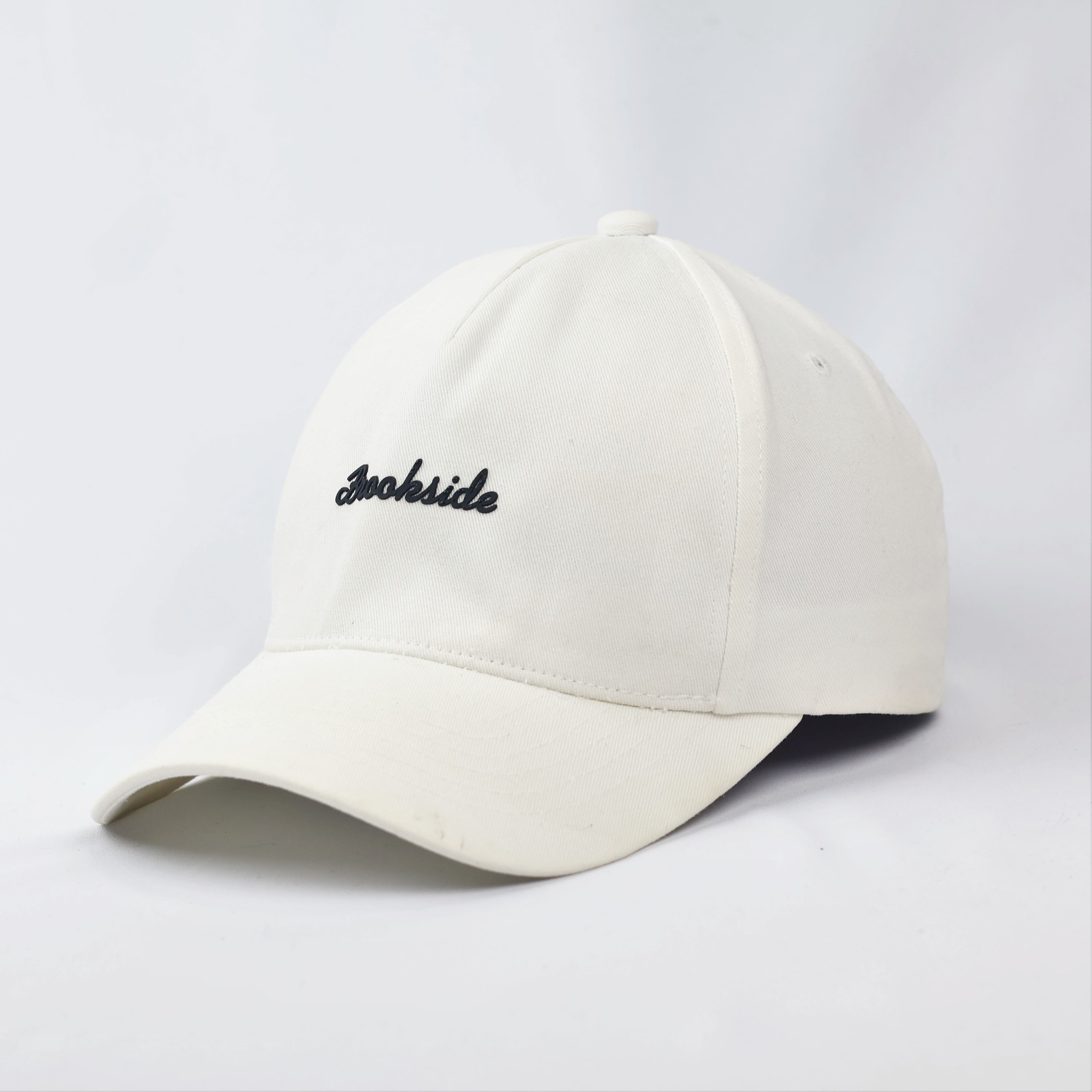 Brookside Off-White Cotton Baseball Thrifted Cap - Urban Trend Embroidered Strapback Hat